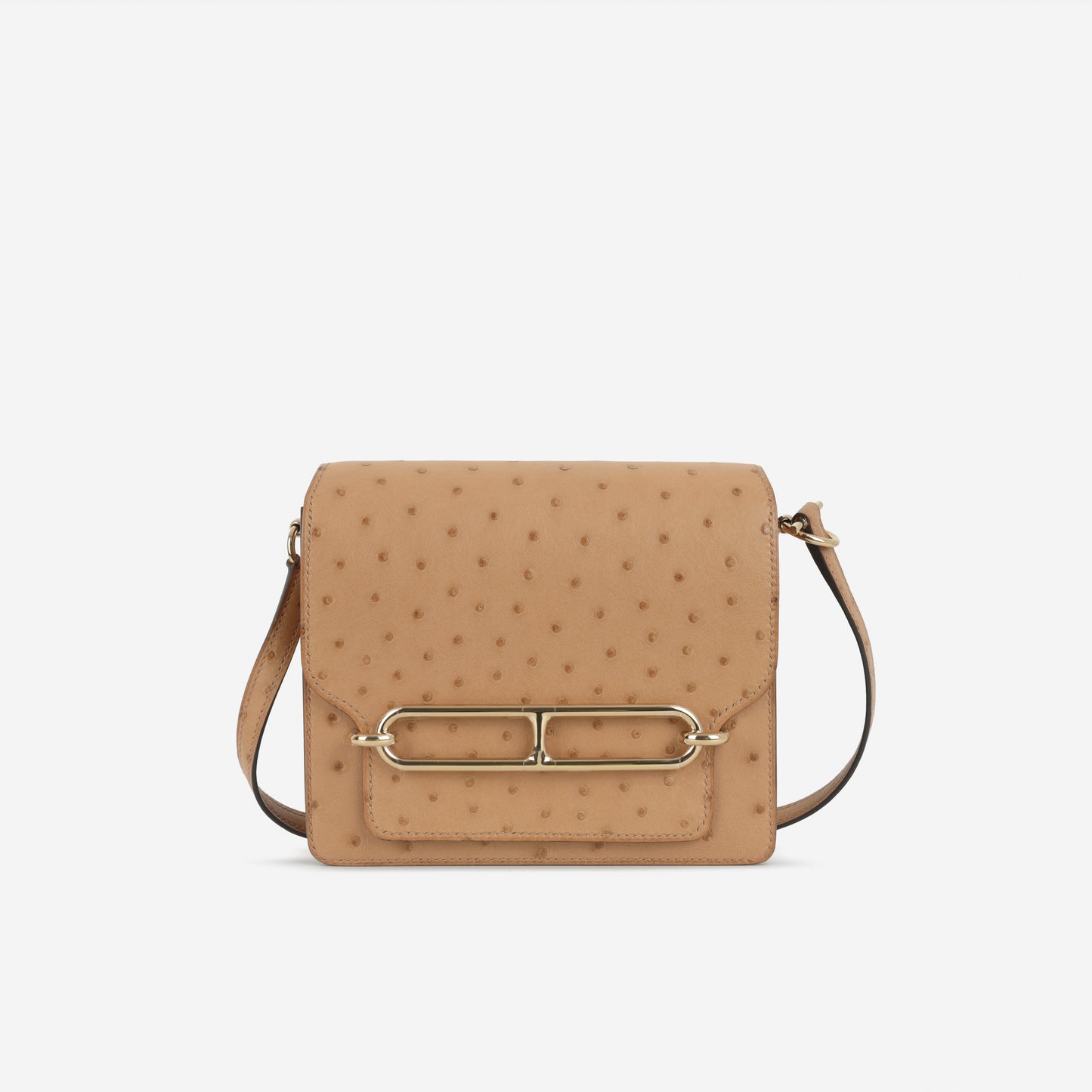 Hermès Mini Roulis - Chai Ostrich | Permabrass Hardware