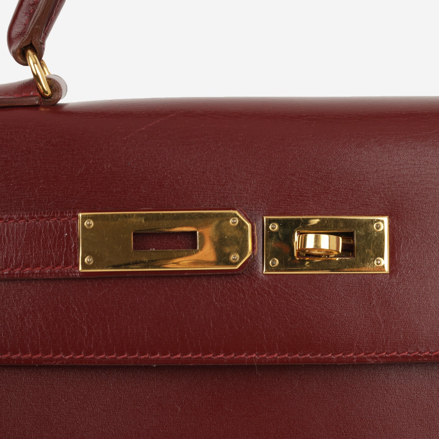 Hermès Vintage Kelly 32 - Rouge H Box Calf | Gold Hardware