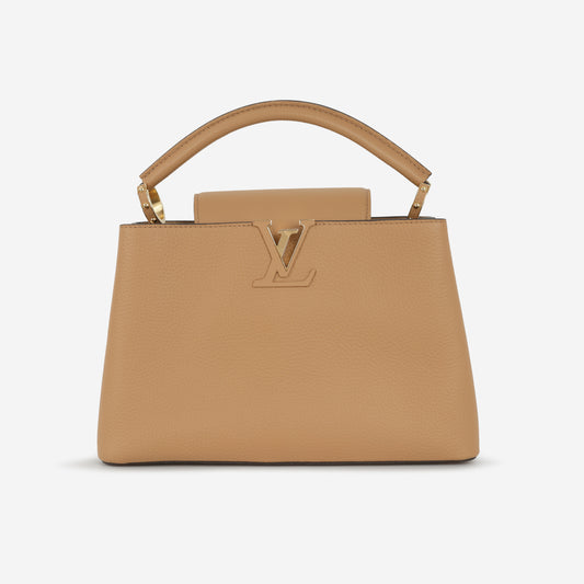Louis Vuitton Capucines MM - Beige Taurillon | Gold Hardware
