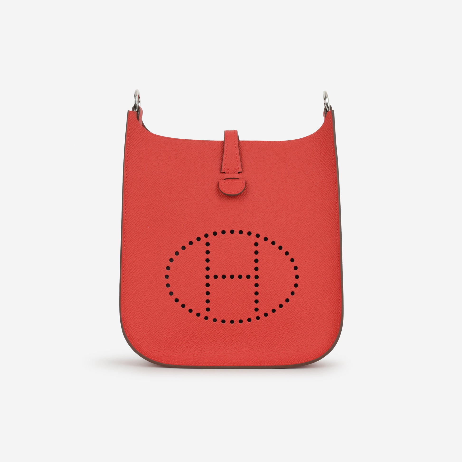 Hermès Mini Evelyne 16 - Rouge Radieux Epsom | Palladium Hardware - Bagista