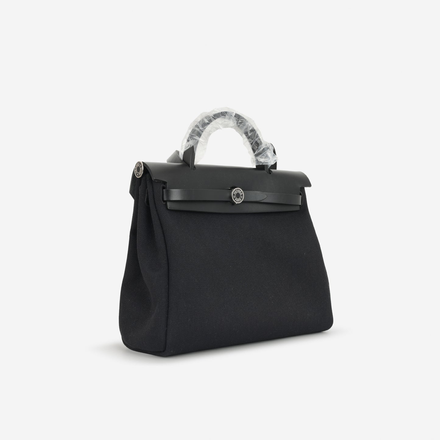 Hermès Herbag 31 - Black Canvas / Hunter | Palladium Hardware