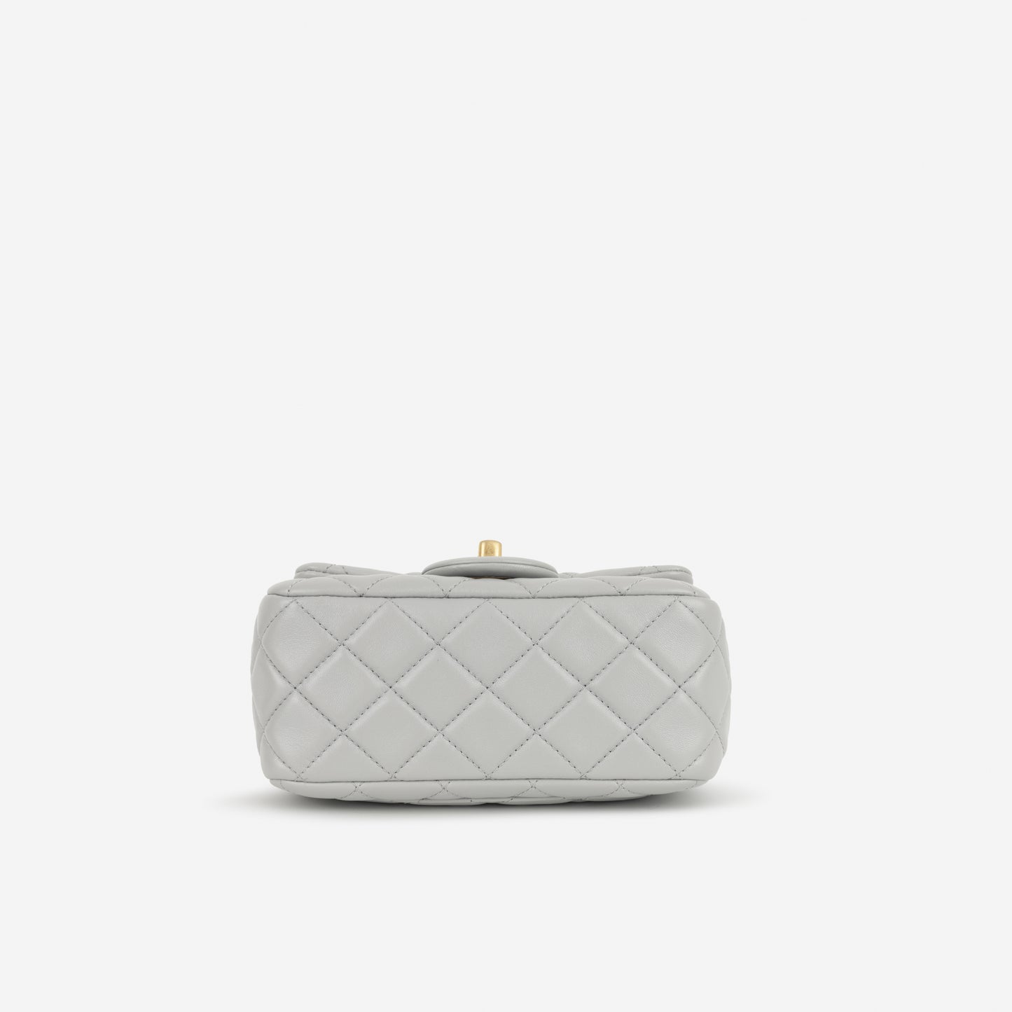 Chanel Mini Flap Square Pearl Crush - Grey Lambskin | Gold Hardware