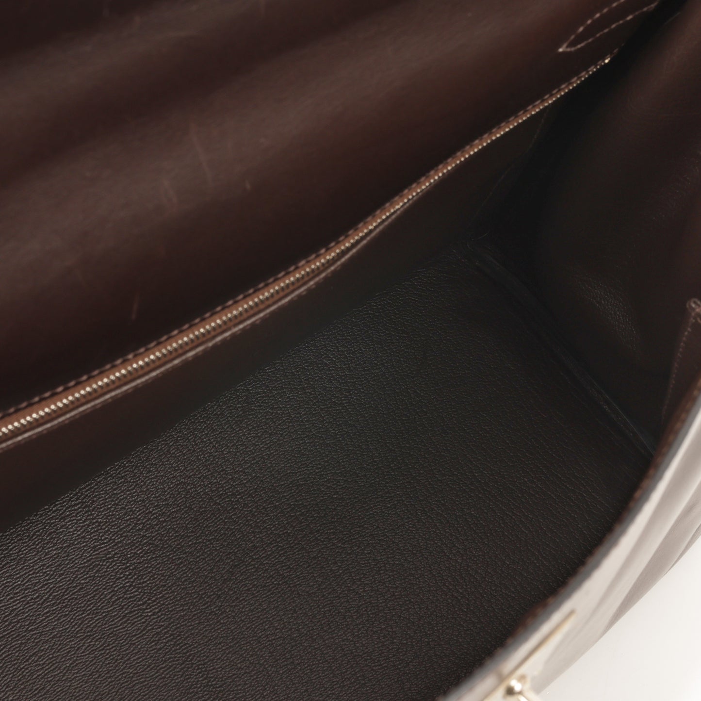 Hermès Kelly 35 - Ebene Box Calf Retourne | Palladium Hardware