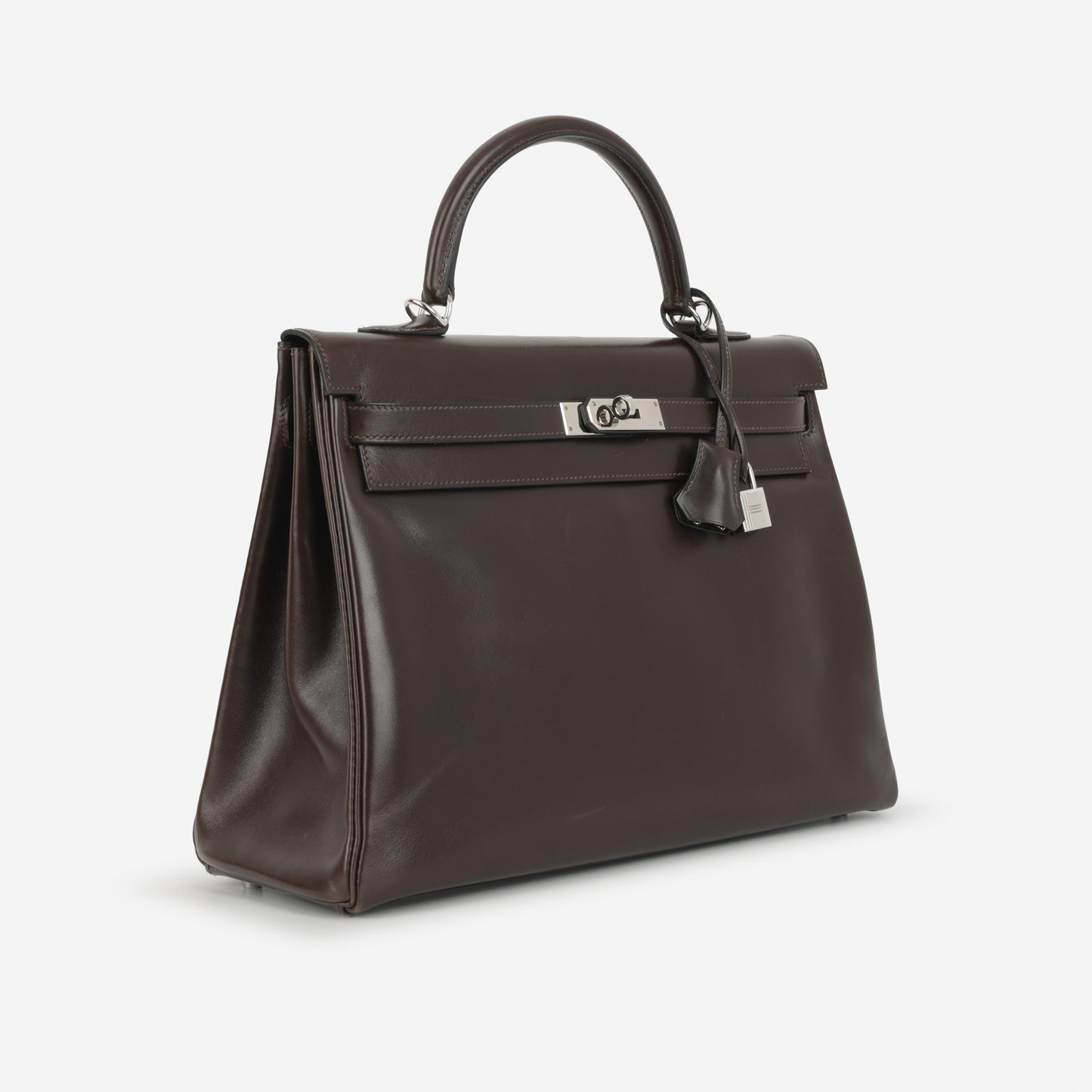 Hermès Kelly 35 - Ebene Box Calf Retourne | Palladium Hardware