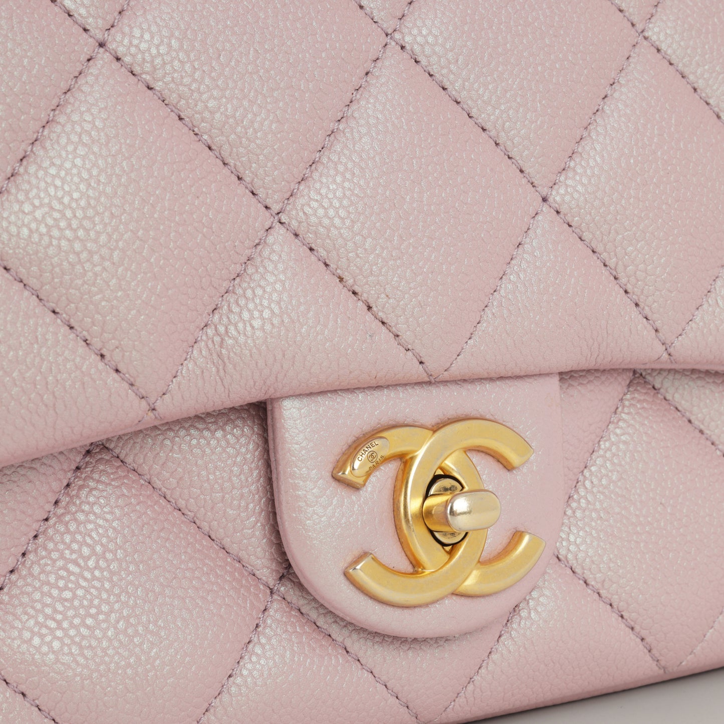 Chanel My Perfect Mini Adjustable Flap - Iridescent Pink Caviar | Gold Hardware