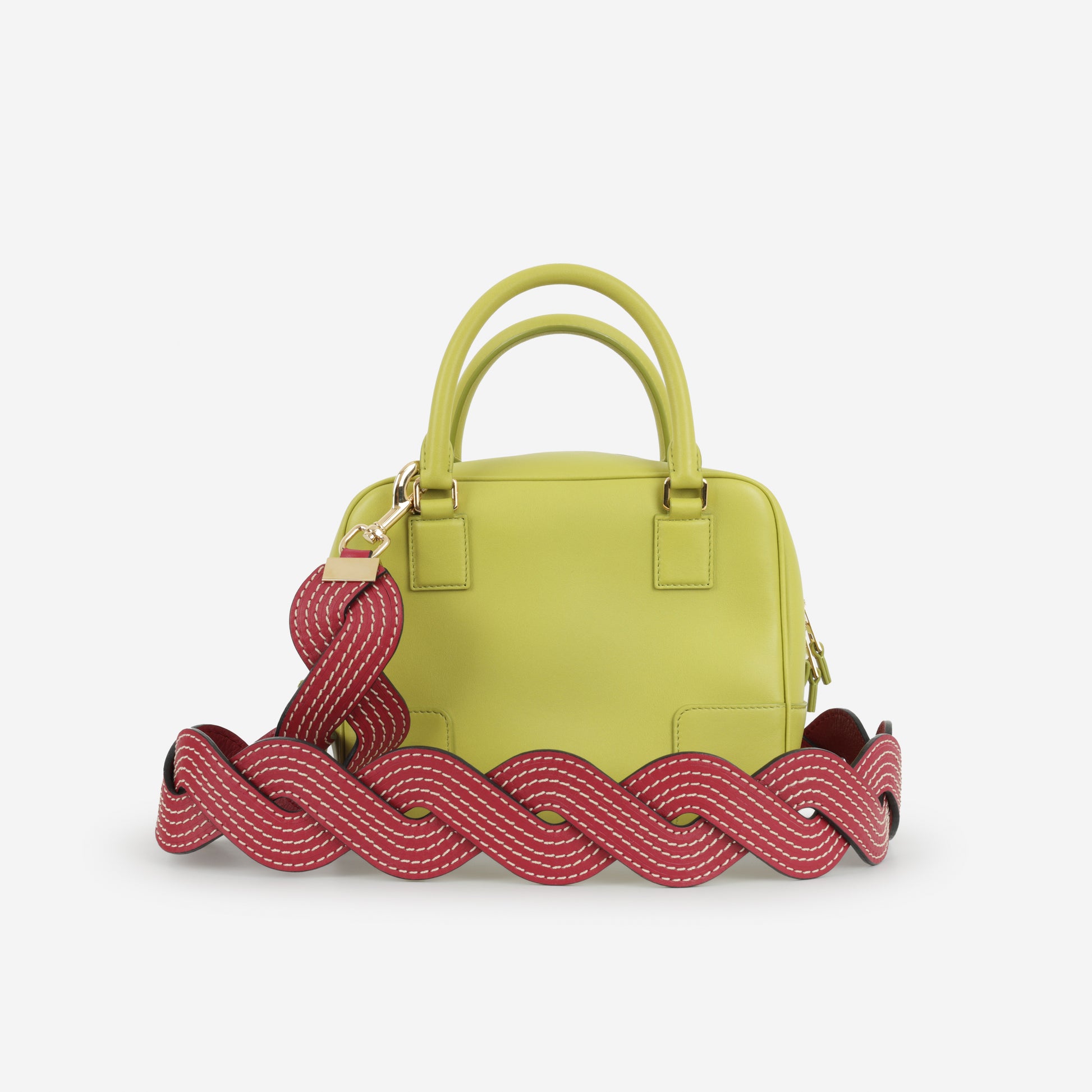 Loewe Wavy Stitch Bag Strap - Burgundy | Gold Hardware - Bagista