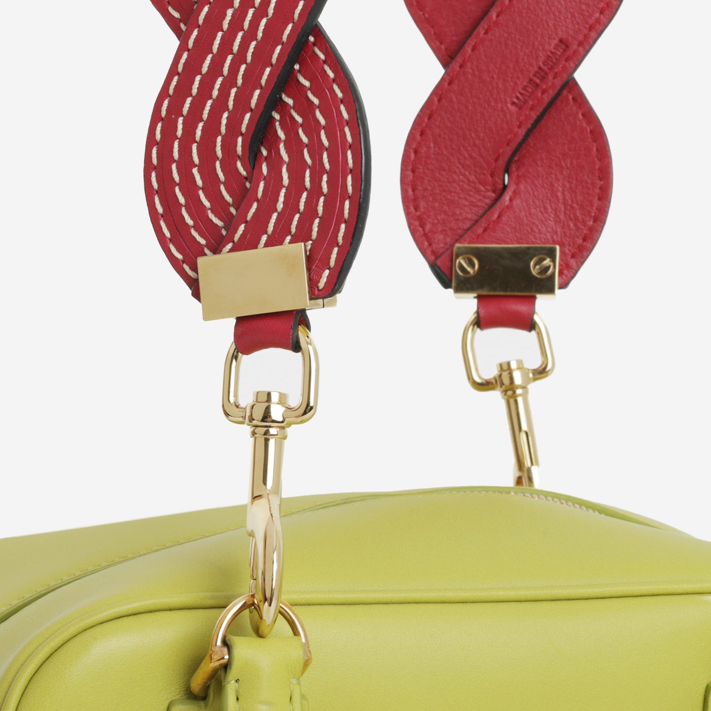 Loewe Wavy Stitch Bag Strap - Burgundy | Gold Hardware - Bagista