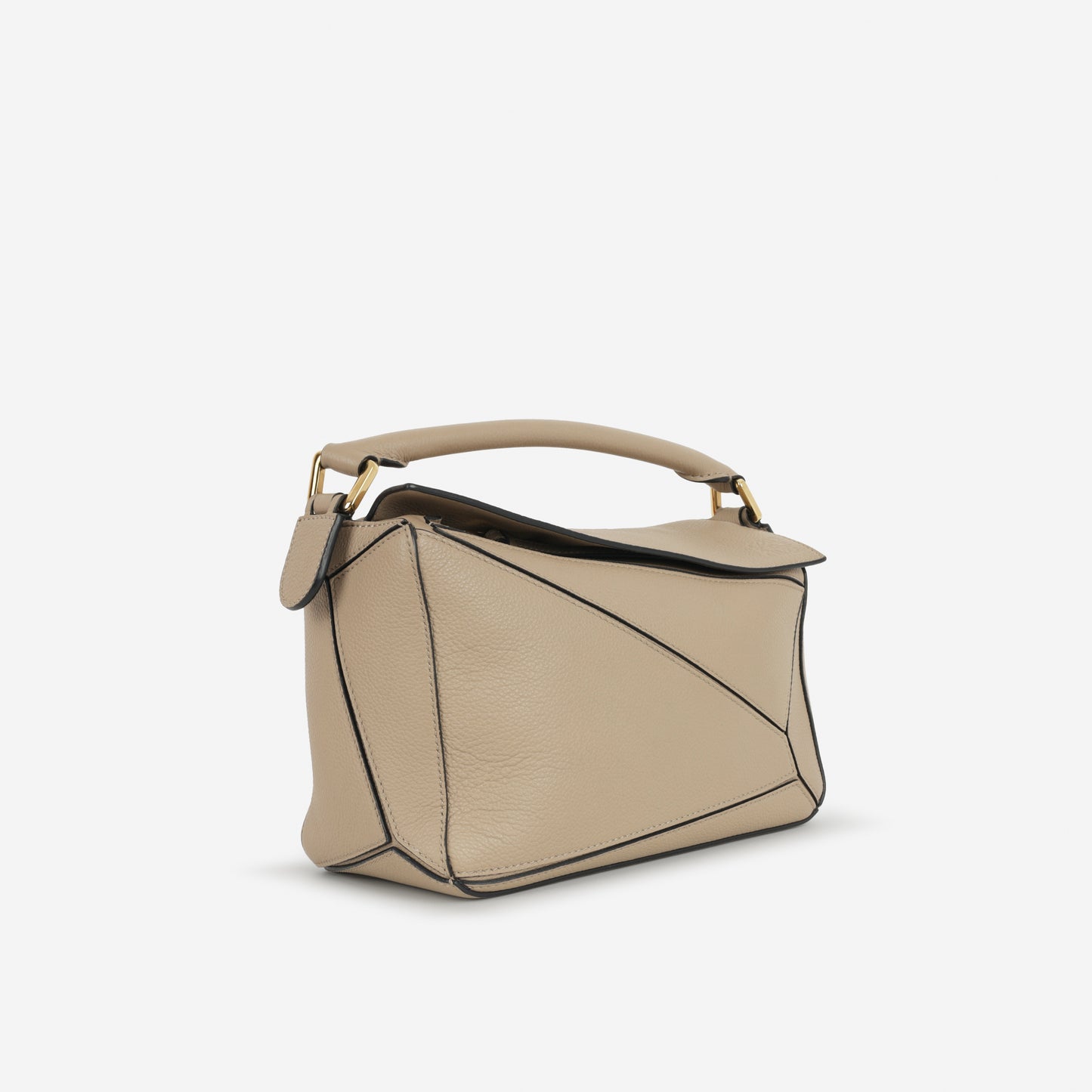Loew Small Puzzle Bag - Sand Grained Calfskin | Gold Hardware