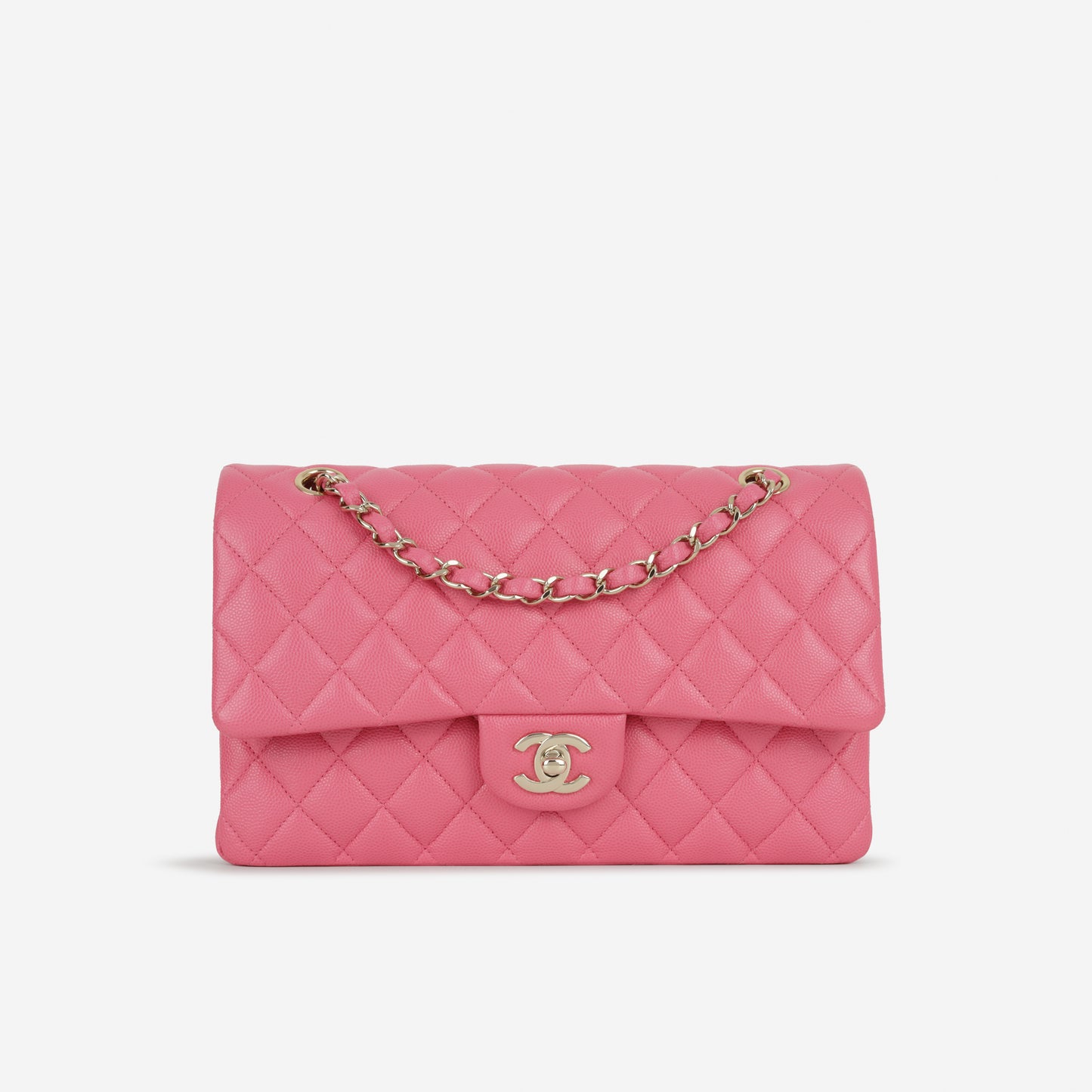 Chanel Medium Classic Flap - Hot Pink Caviar | Champagne Gold Hardware - Bagista