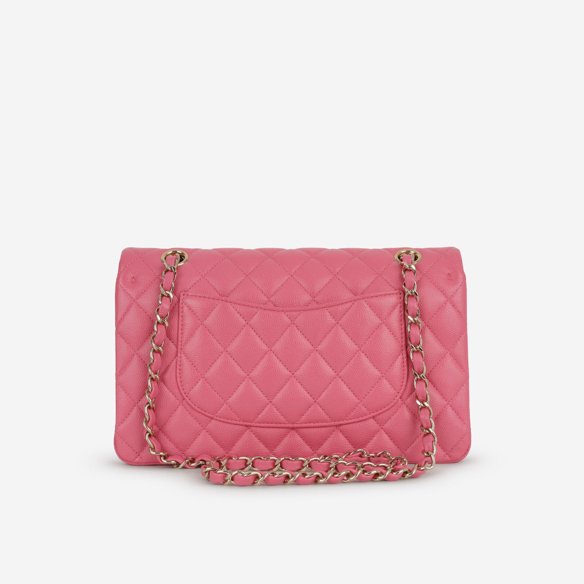 Chanel Medium Classic Flap - Hot Pink Caviar | Champagne Gold Hardware - Bagista