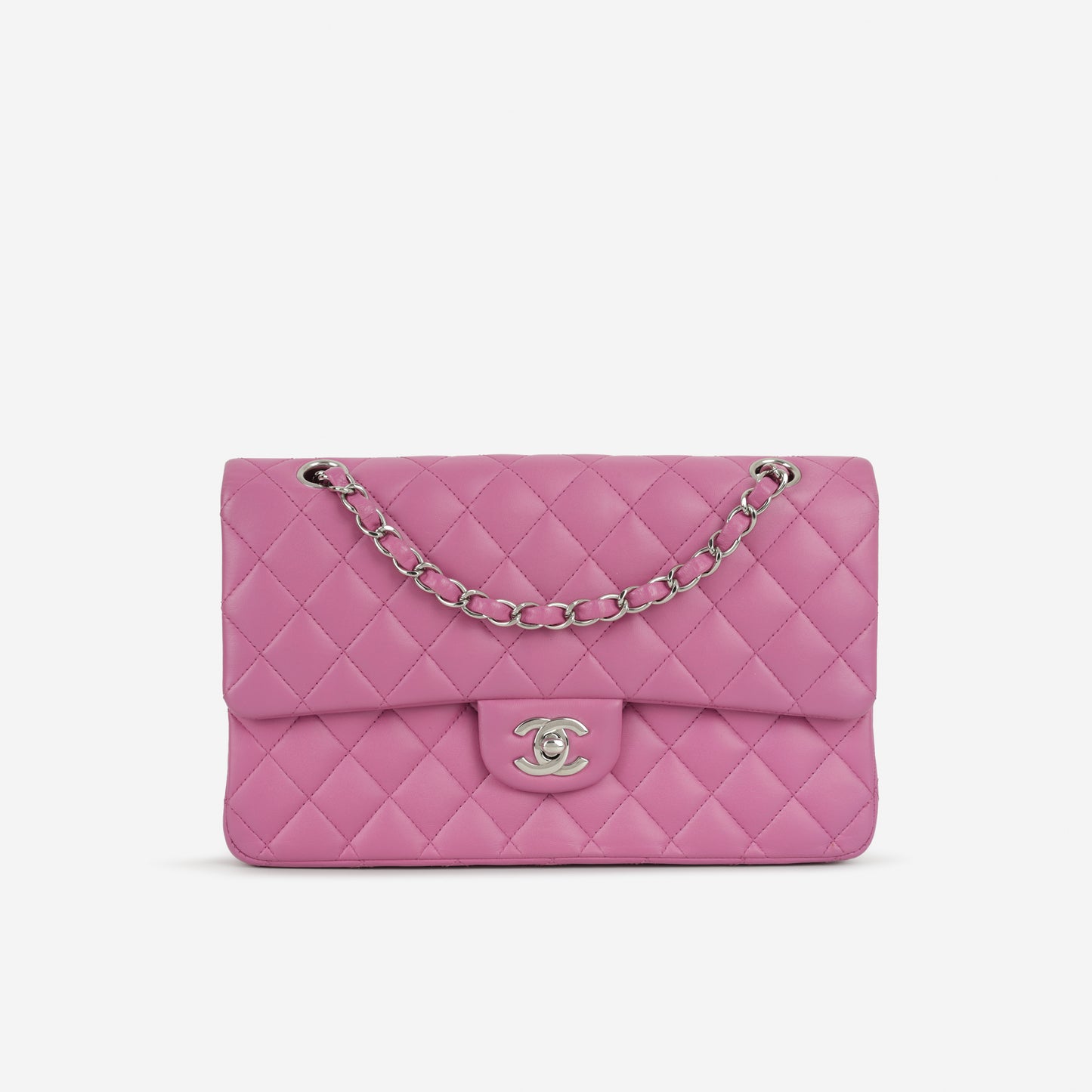 Chanel Medium Classic Flap - Purple Lambskin | Silver Hardware