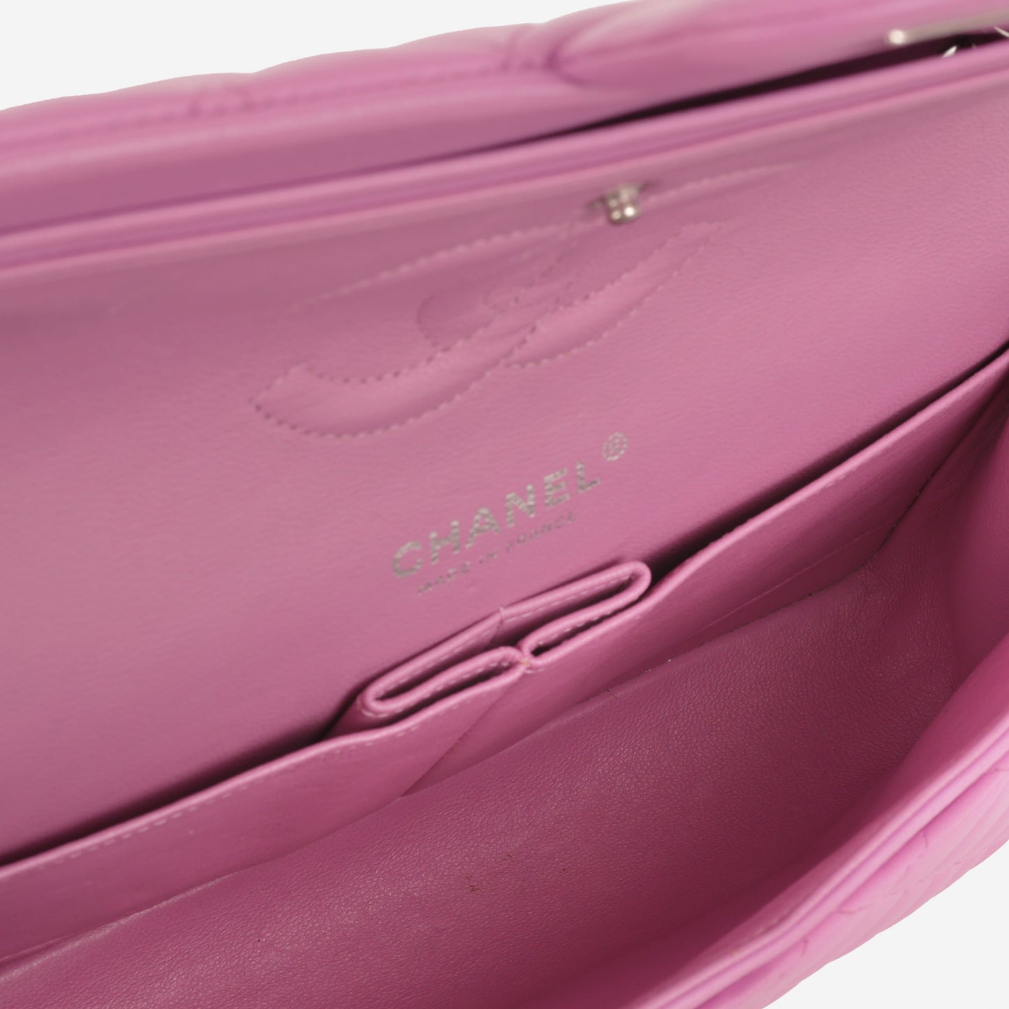 Chanel Medium Classic Flap - Purple Lambskin | Silver Hardware