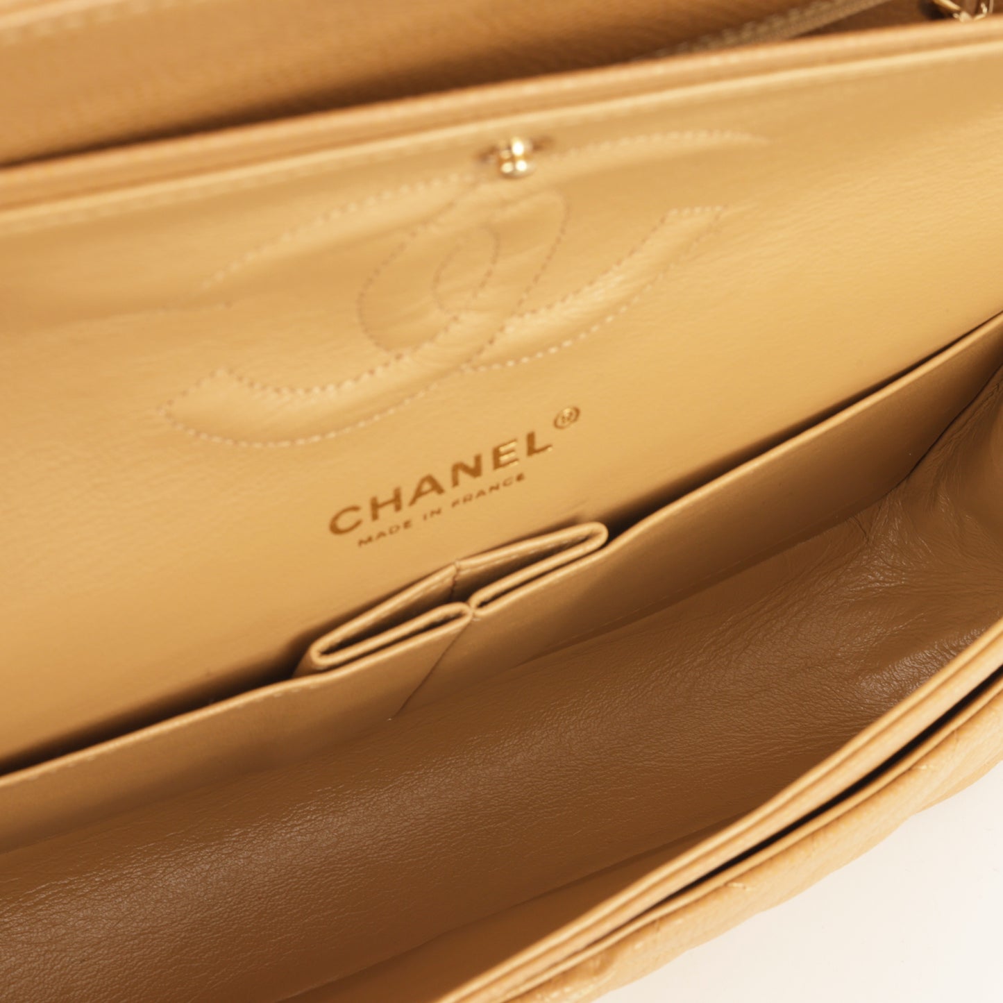 Chanel Vintage Medium Classic Flap - Beige Caviar | Gold Hardware - Bagista