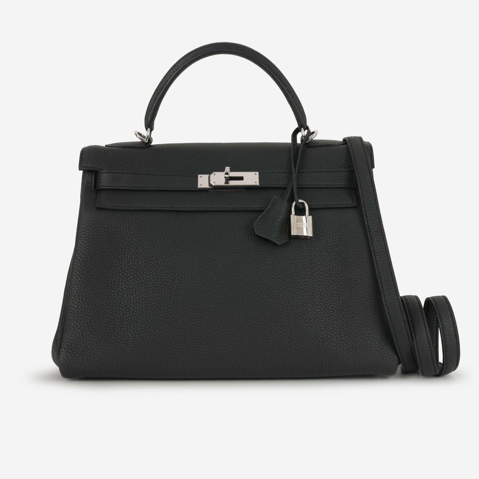 Hermès Kelly 32 - Black Togo | Palladium Hardware - Bagista