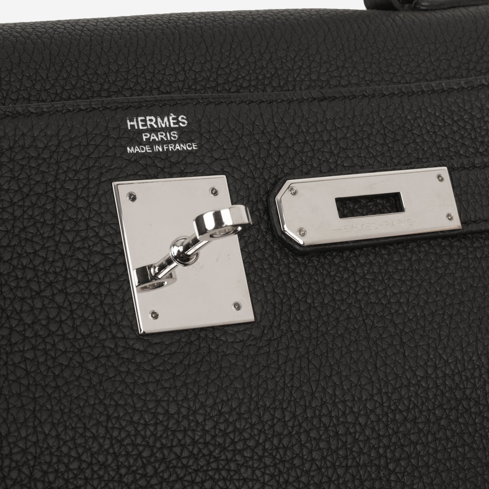 Hermès Kelly 32 - Black Togo | Palladium Hardware - Bagista