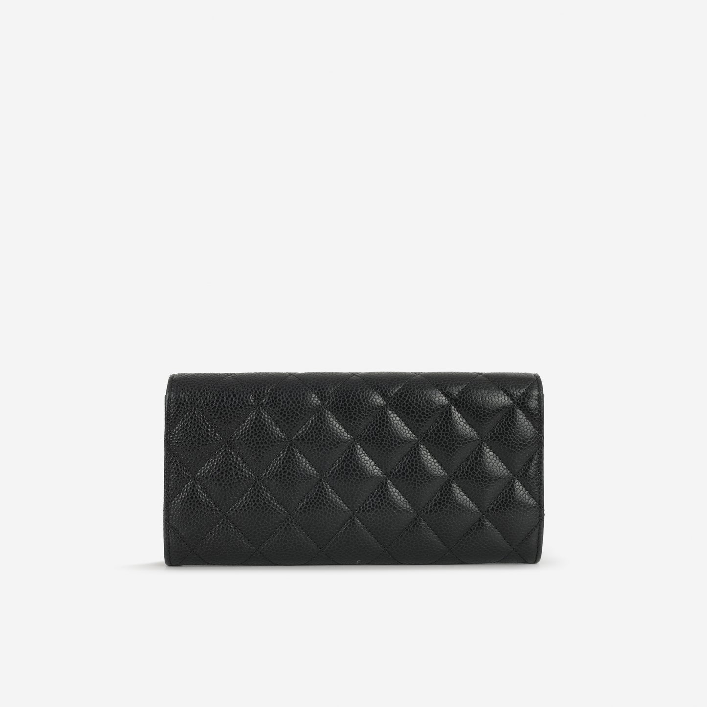 Chanel Long Classic Flap Wallet - Black Caviar | Gold Hardware - Bagista