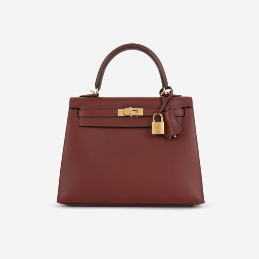 Hermès HSS Kelly 25 - Rouge H Sombrero | Gold Hardware