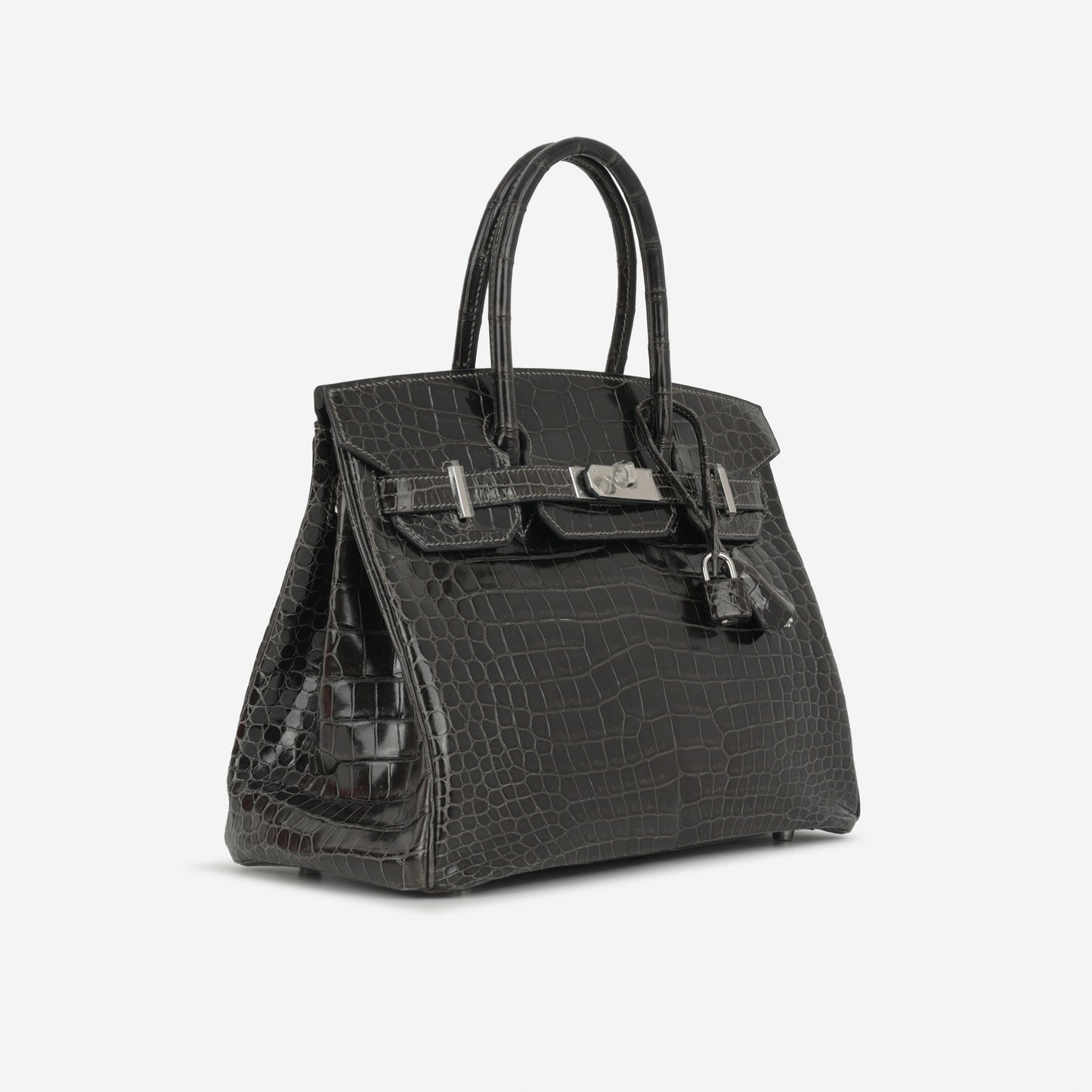 Hermès Birkin 30 - Graphite Crocodile Porosus | Palladium Hardware