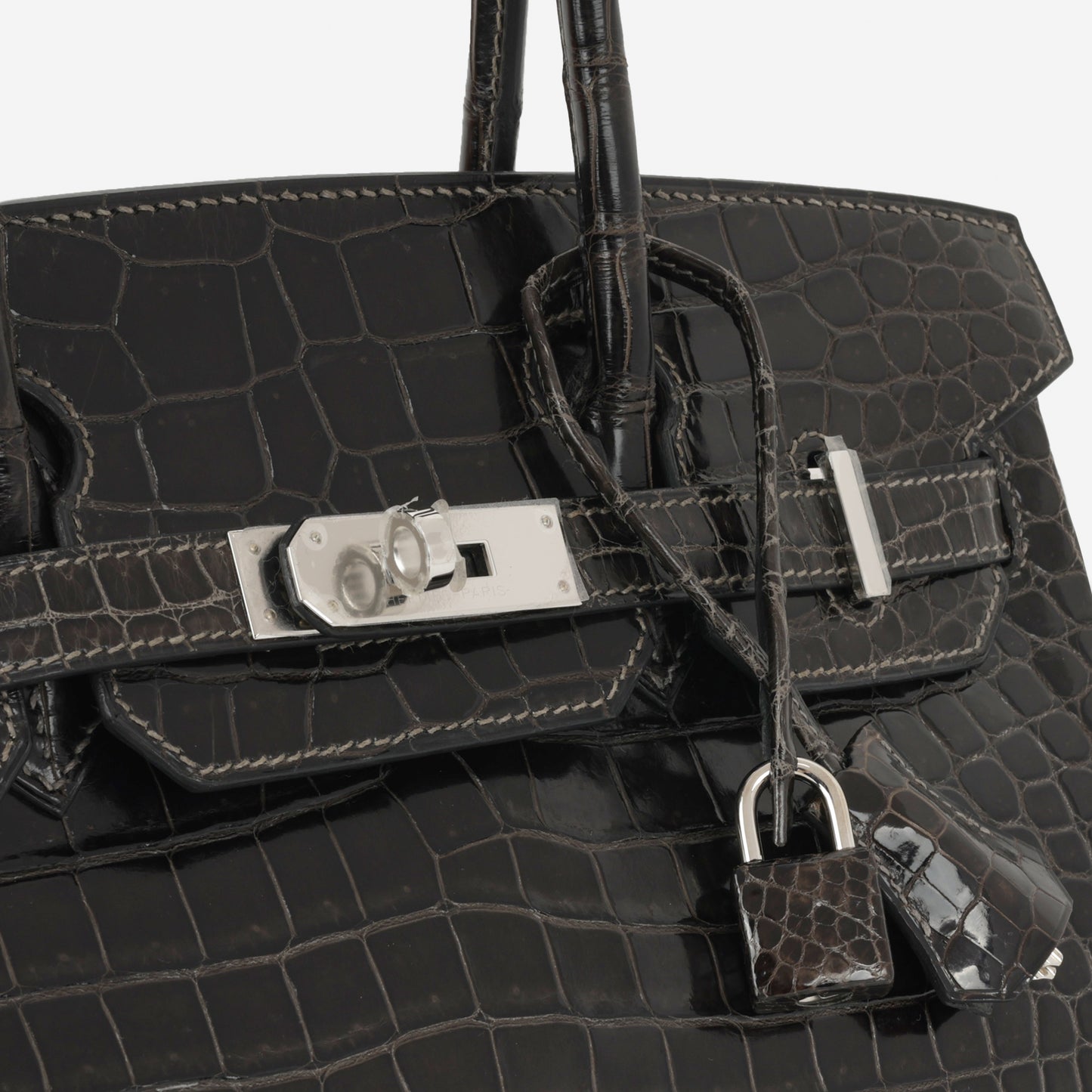 Hermès Birkin 30 - Graphite Crocodile Porosus | Palladium Hardware