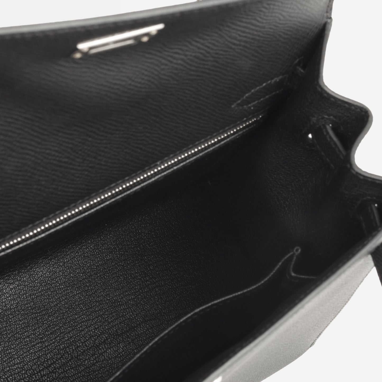 Hermès Kelly 25 - Black Epsom | Palladium Hardware - Bagista