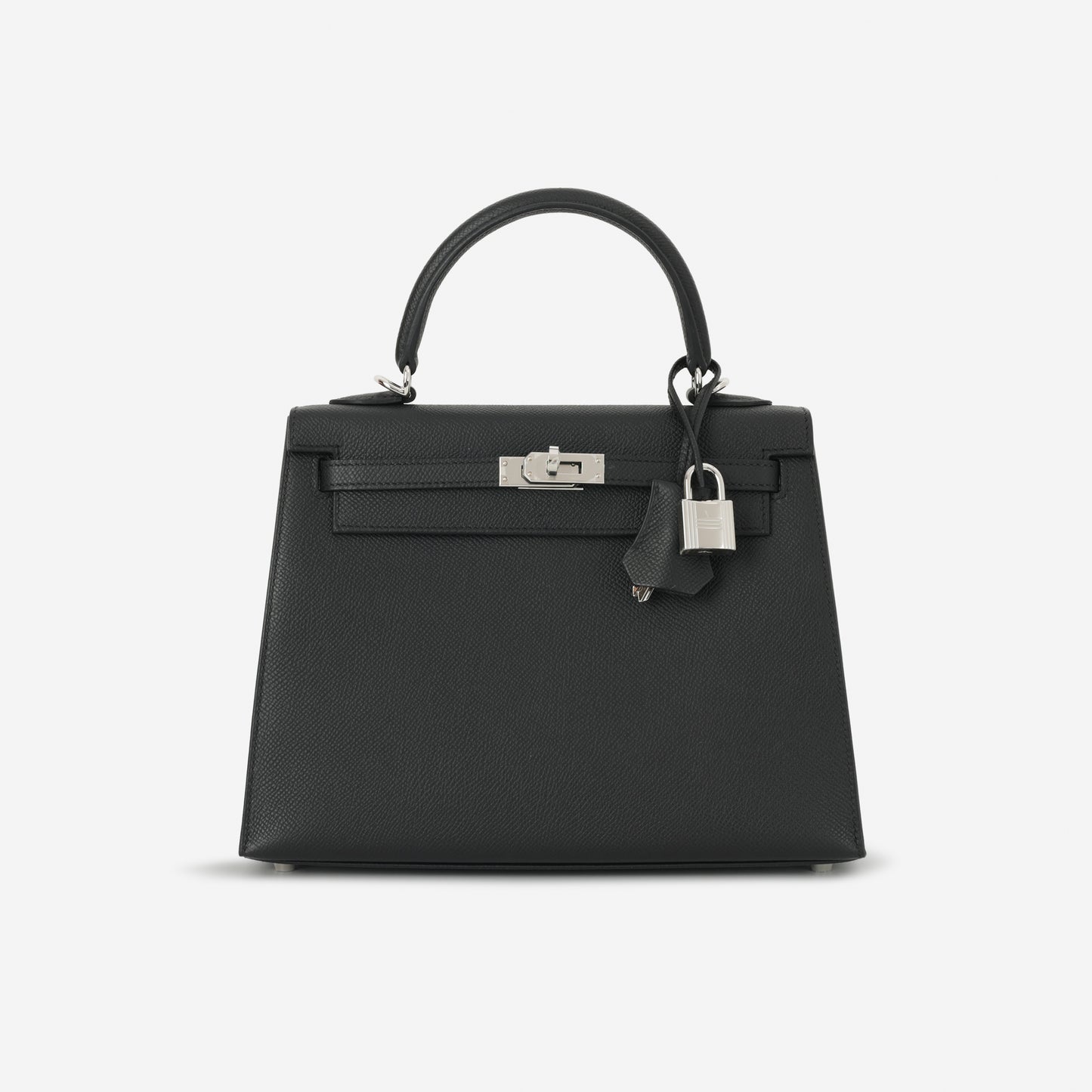 Hermès Kelly 25 - Black Epsom | Palladium Hardware - Bagista