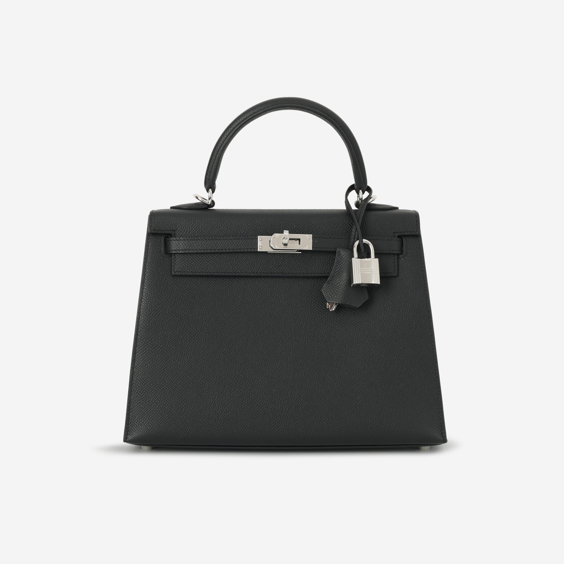 Hermès Kelly 25 - Black Epsom | Palladium Hardware - Bagista