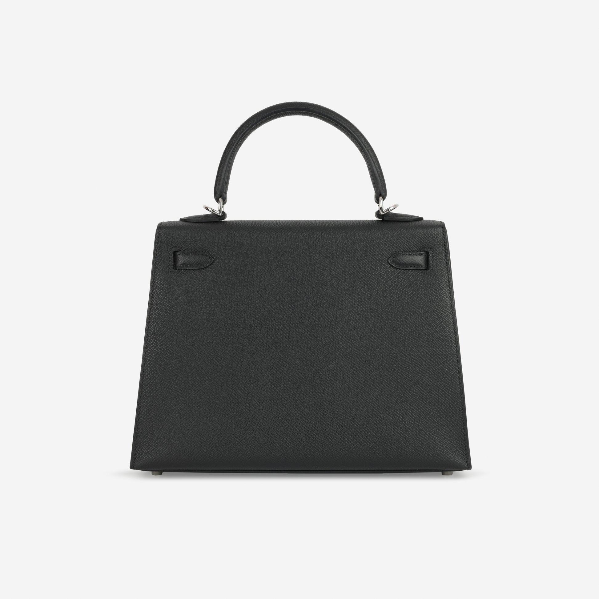 Hermès Kelly 25 - Black Epsom | Palladium Hardware - Bagista