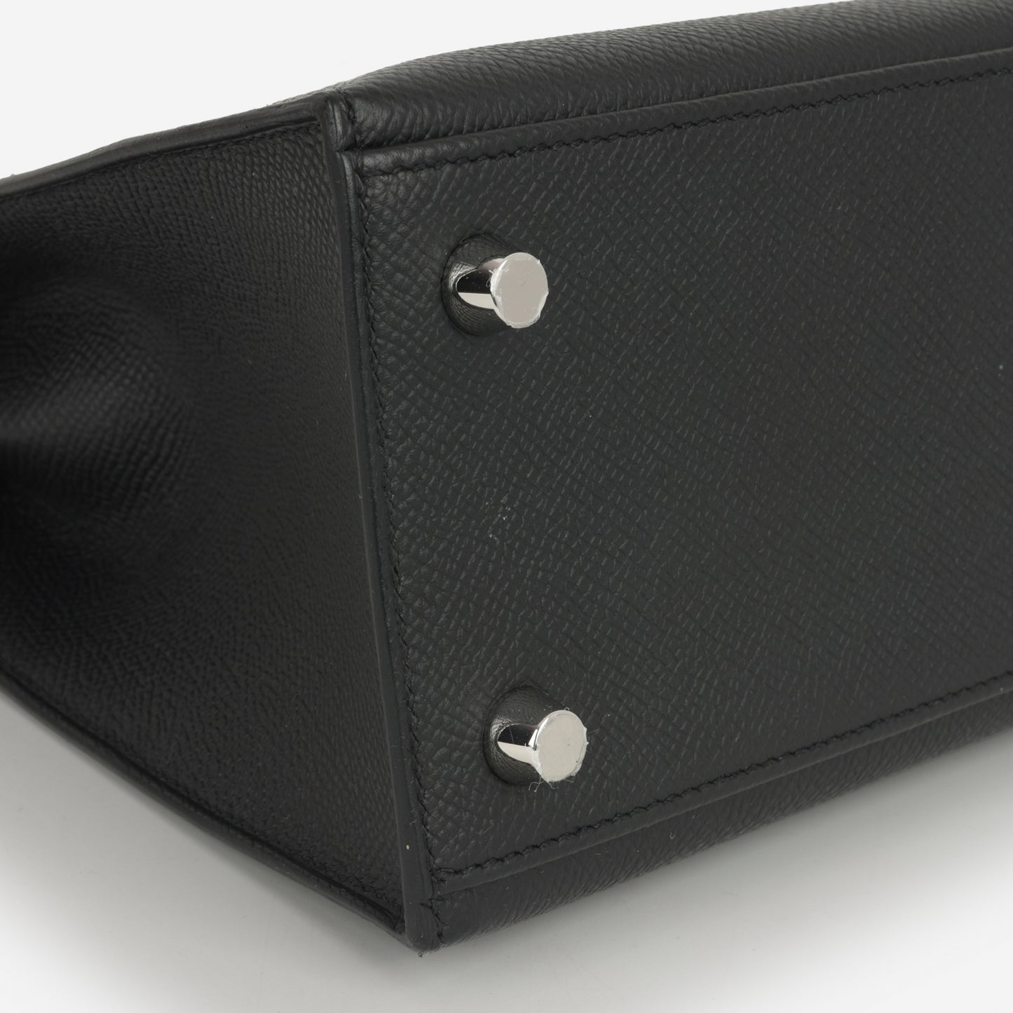 Hermès Kelly 25 - Black Epsom | Palladium Hardware - Bagista