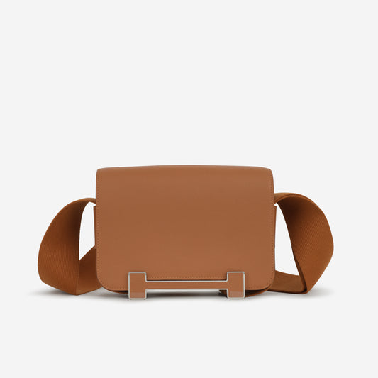 Hermès Geta Bag - Gold Evercolor | Palladium Hardware