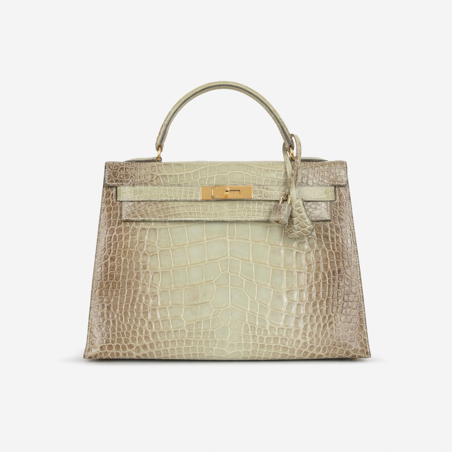 Hermès Vintage Kelly 32 - Natura Vert Celadon Alligator Mississippiensis | Gold Hardware
