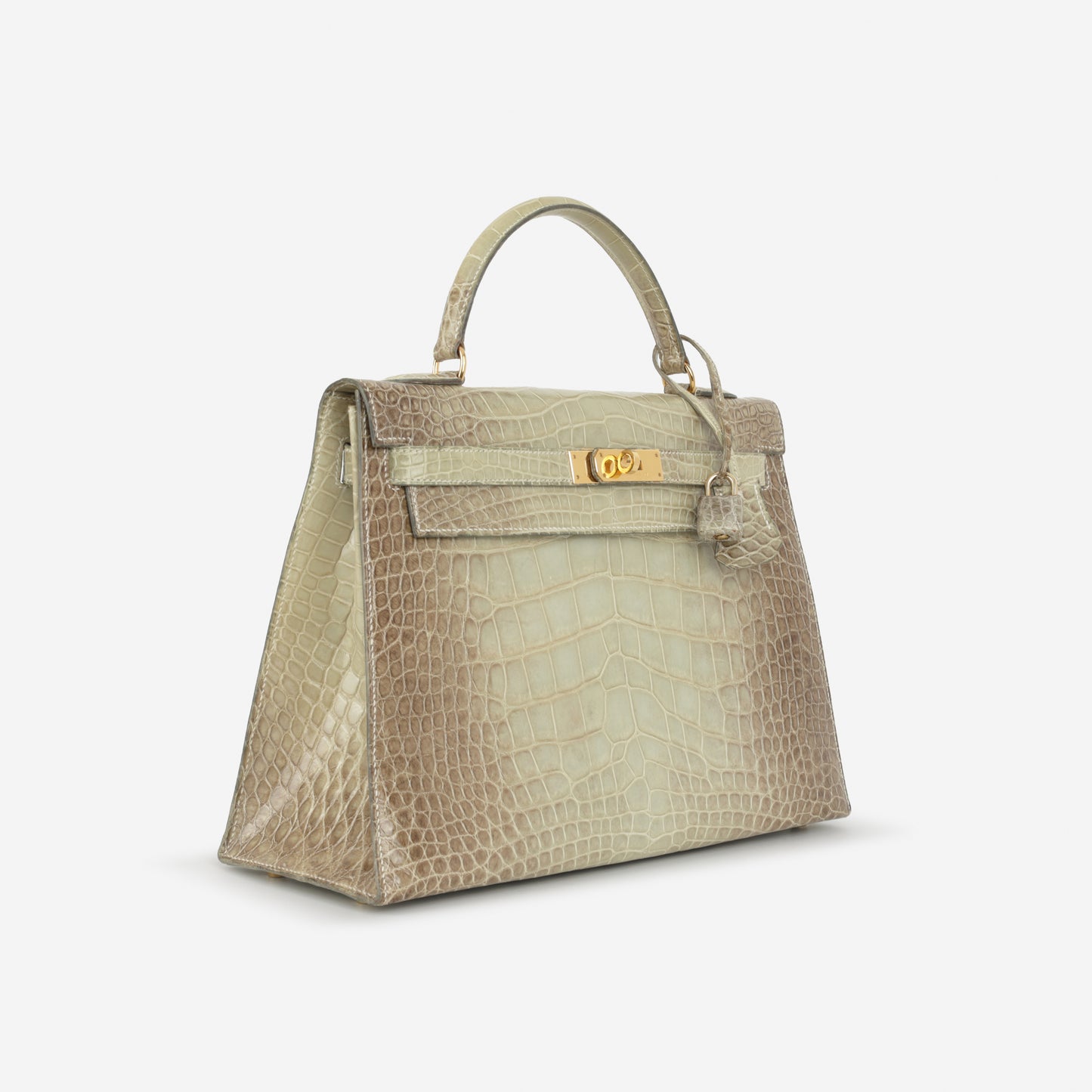 Hermès Vintage Kelly 32 - Natura Vert Celadon Alligator Mississippiensis | Gold Hardware