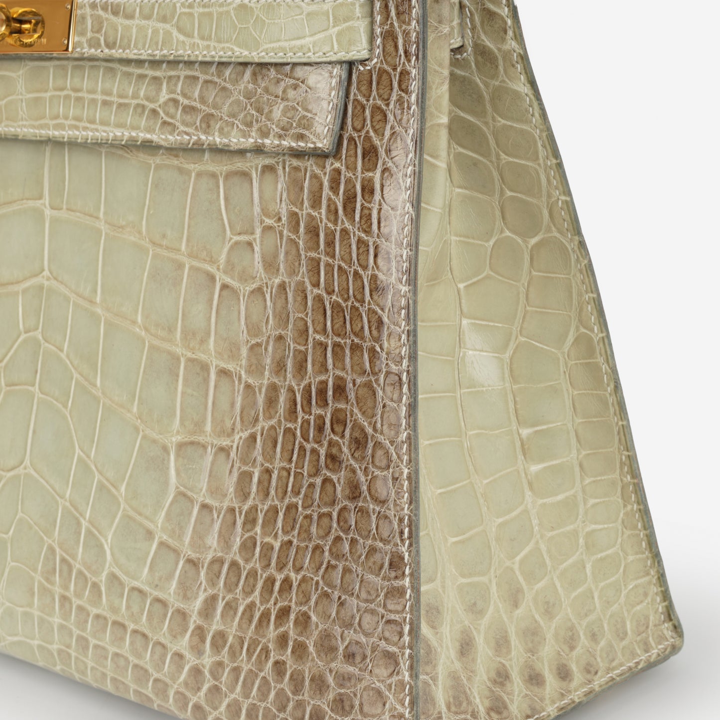 Hermès Vintage Kelly 32 - Natura Vert Celadon Alligator Mississippiensis | Gold Hardware