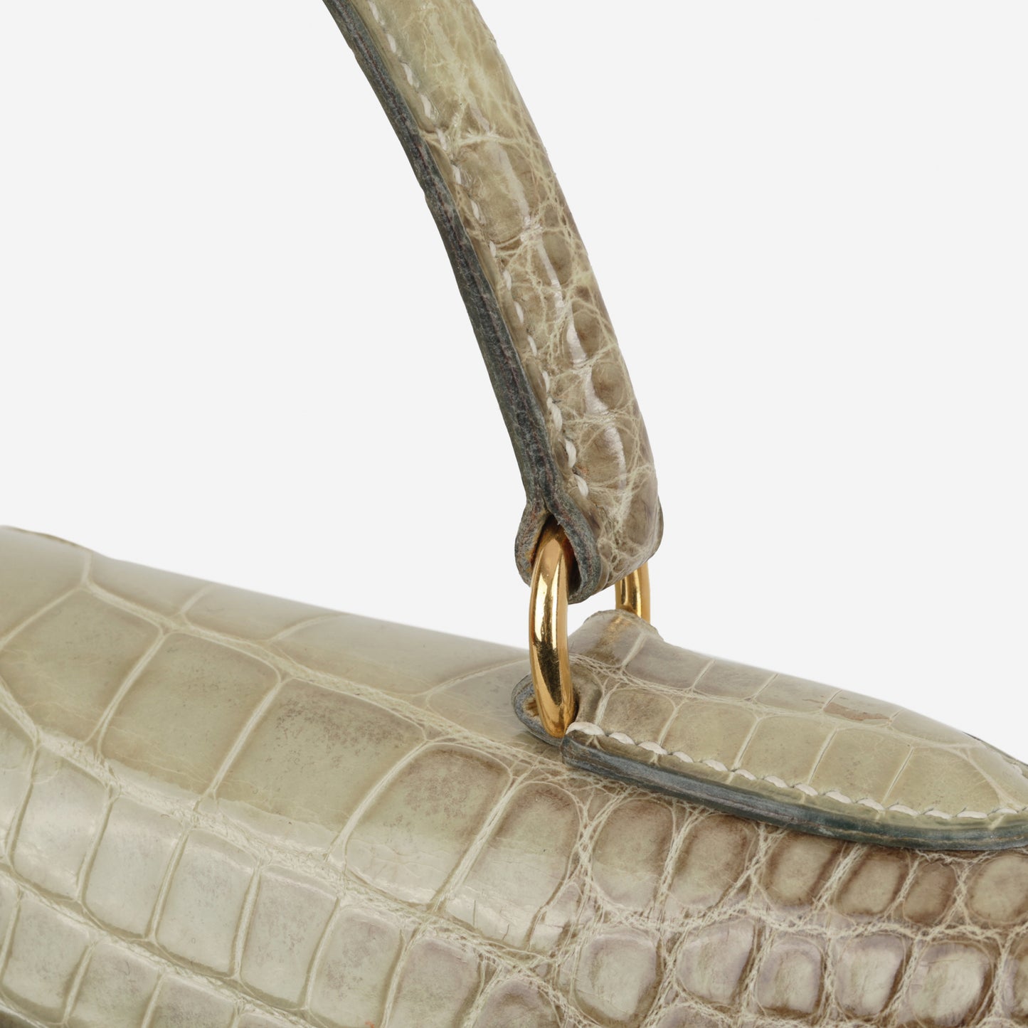 Hermès Vintage Kelly 32 - Natura Vert Celadon Alligator Mississippiensis | Gold Hardware