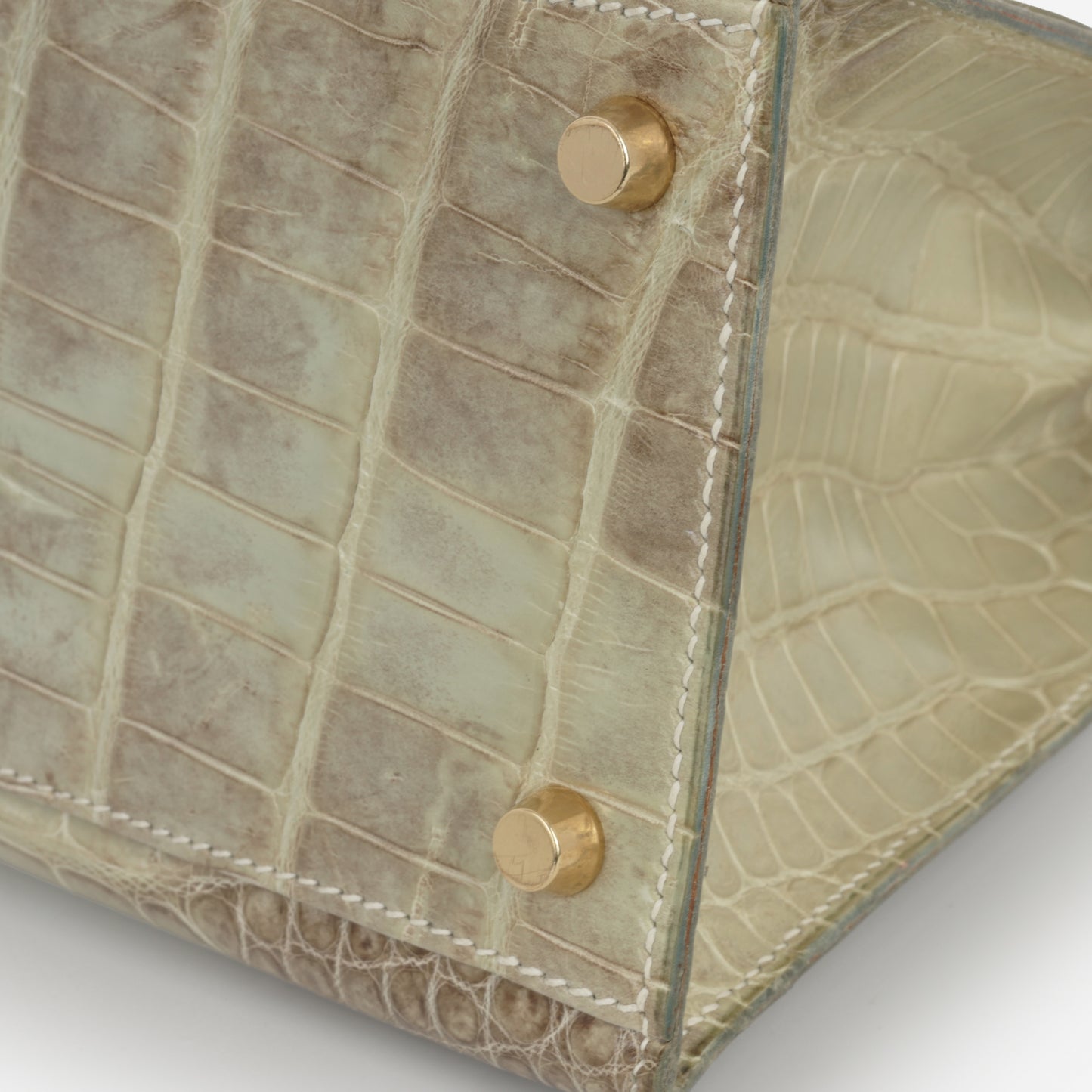 Hermès Vintage Kelly 32 - Natura Vert Celadon Alligator Mississippiensis | Gold Hardware