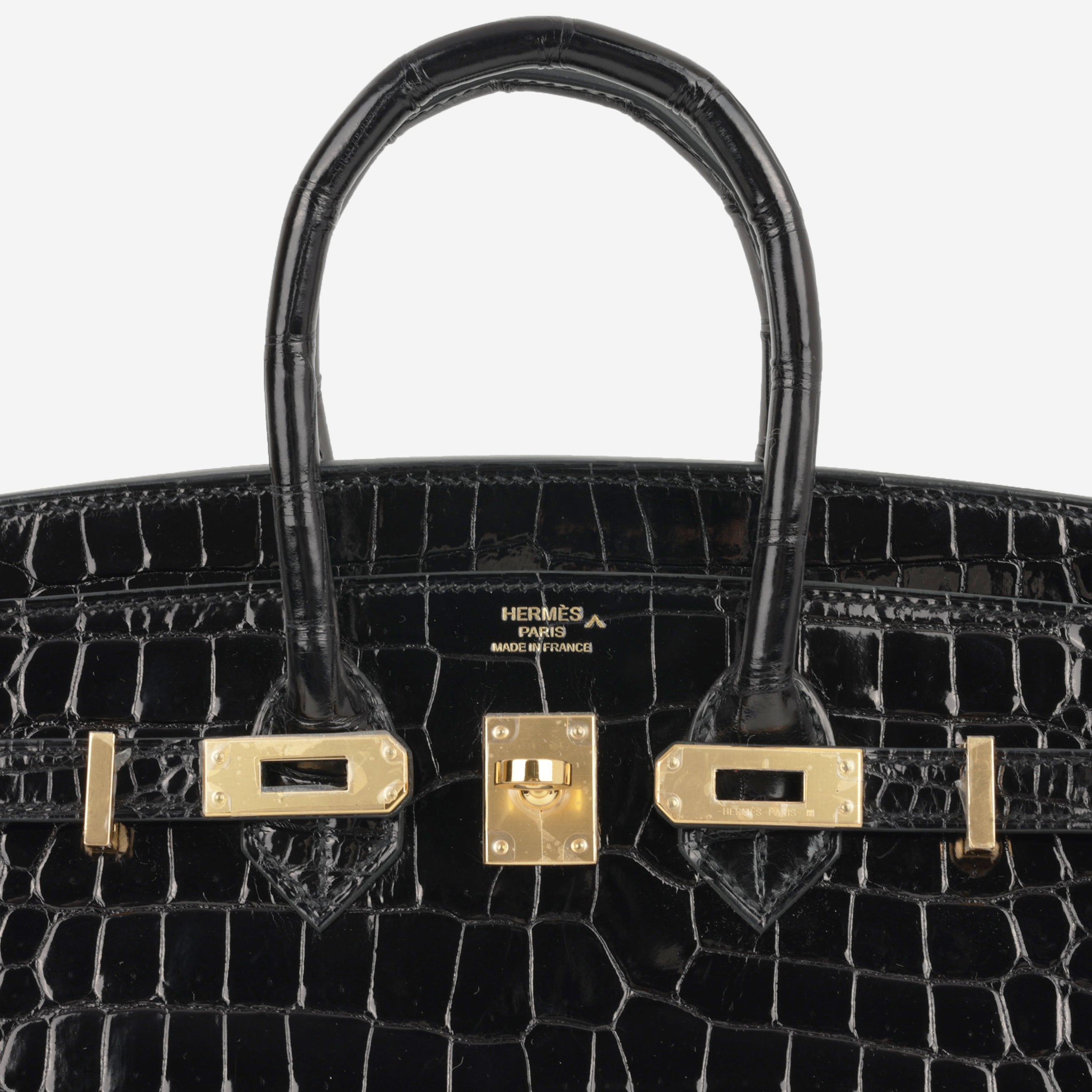 Rare Hermès Birkin 25 - Black Crocodile Porosus | Gold Hardware