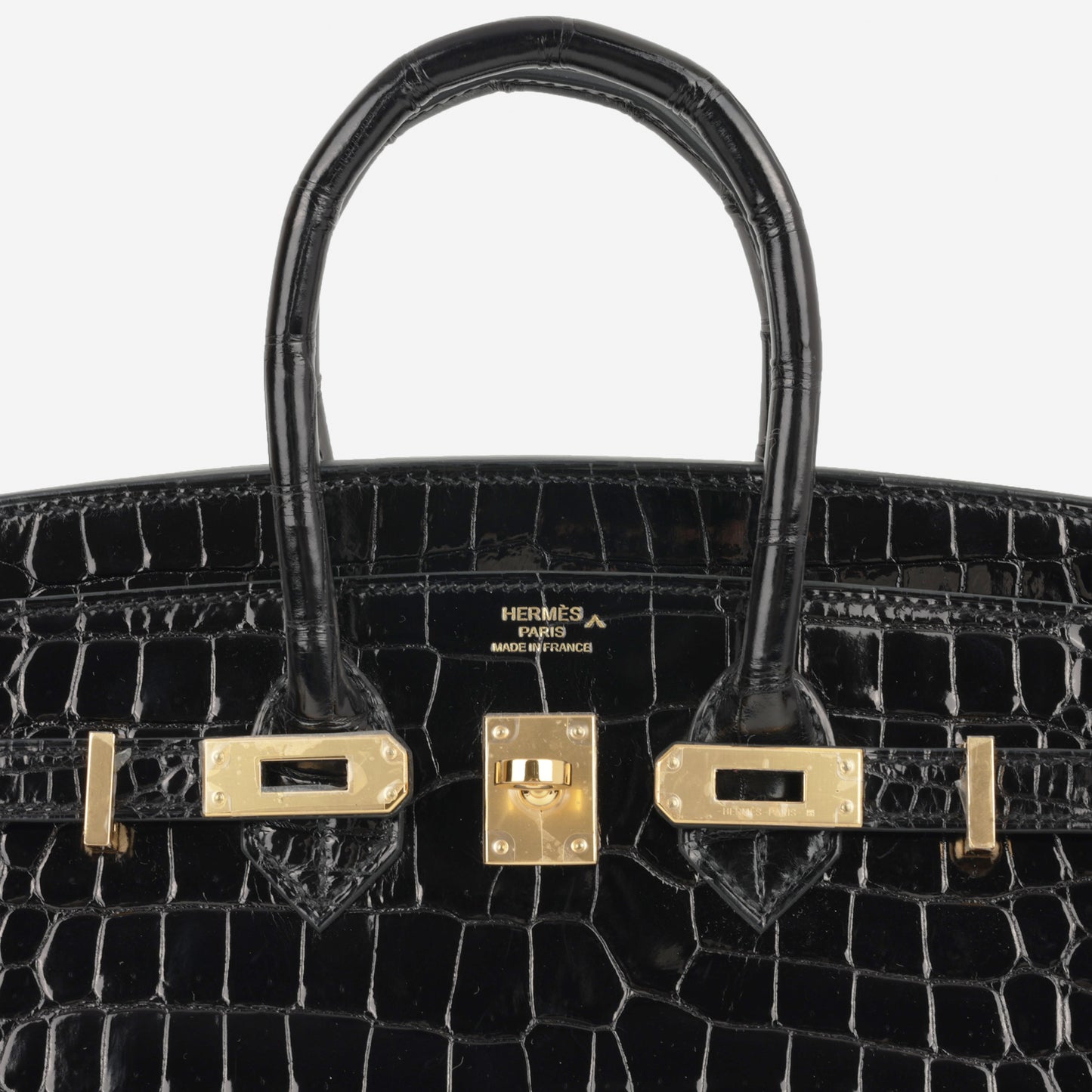Hermès Birkin 25 - Black Crocodile Porosus | Gold Hardware