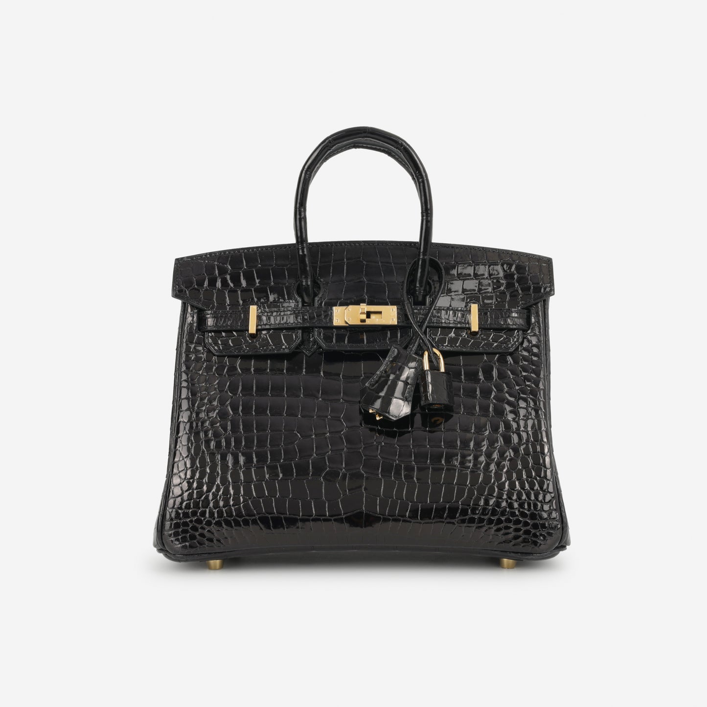 Hermès Birkin 25 - Black Crocodile Porosus | Gold Hardware