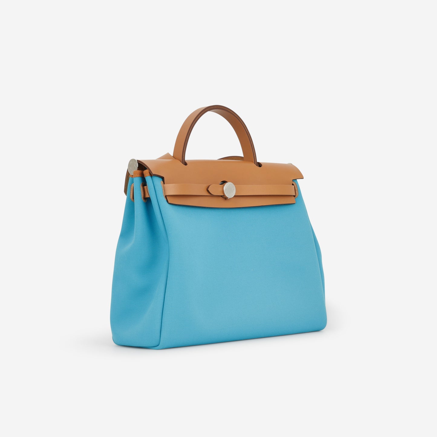 Hermès Herbag 31 - Bleu Aztec / Menthe / Fauve | Palladium Hardware - Bagista