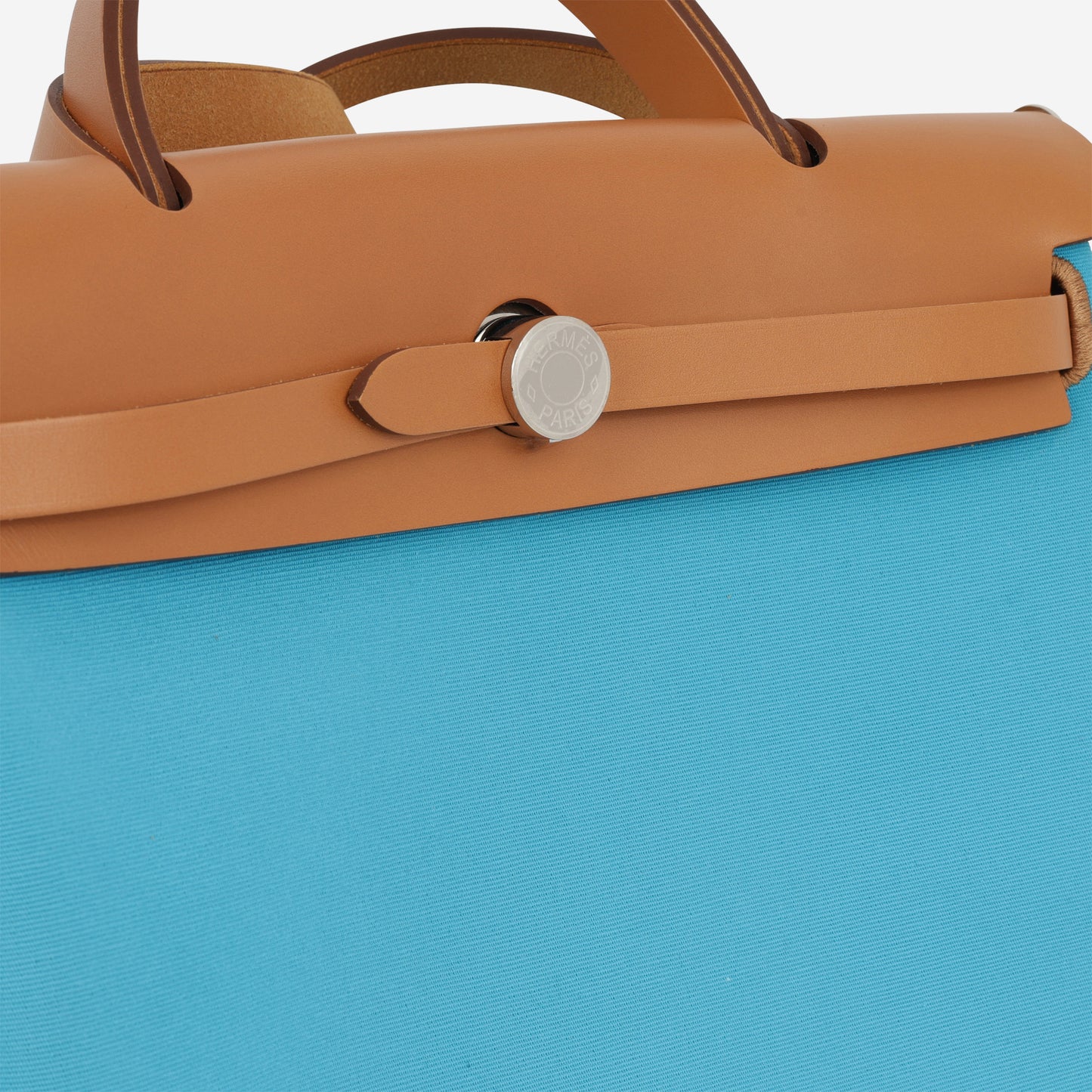 Hermès Herbag 31 - Bleu Aztec / Menthe / Fauve | Palladium Hardware - Bagista