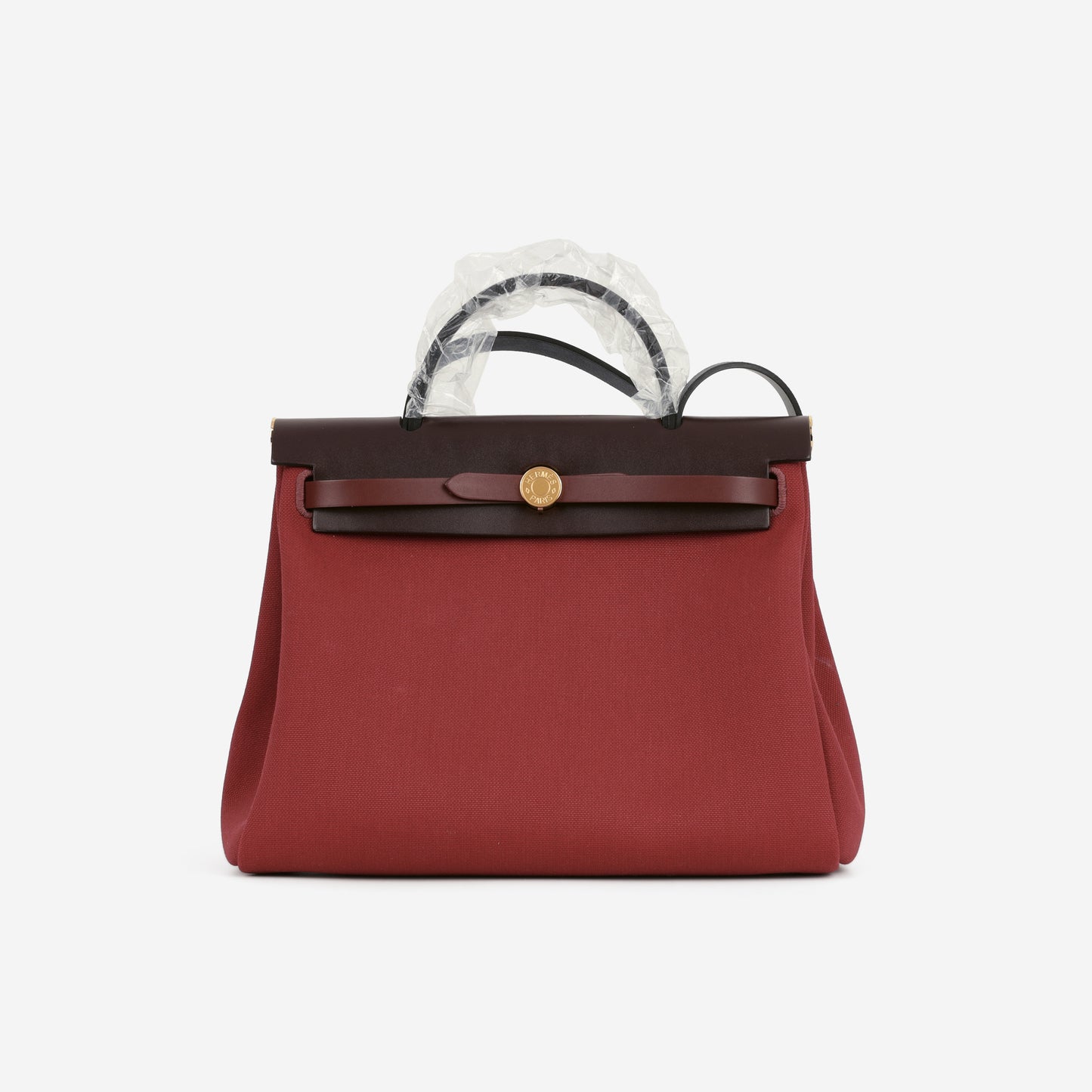 Hermès Herbag 31 - Rouge Grenat Canvas / Rouge Sellier / Rouge H Hunter | Gold Hardware - Bagista