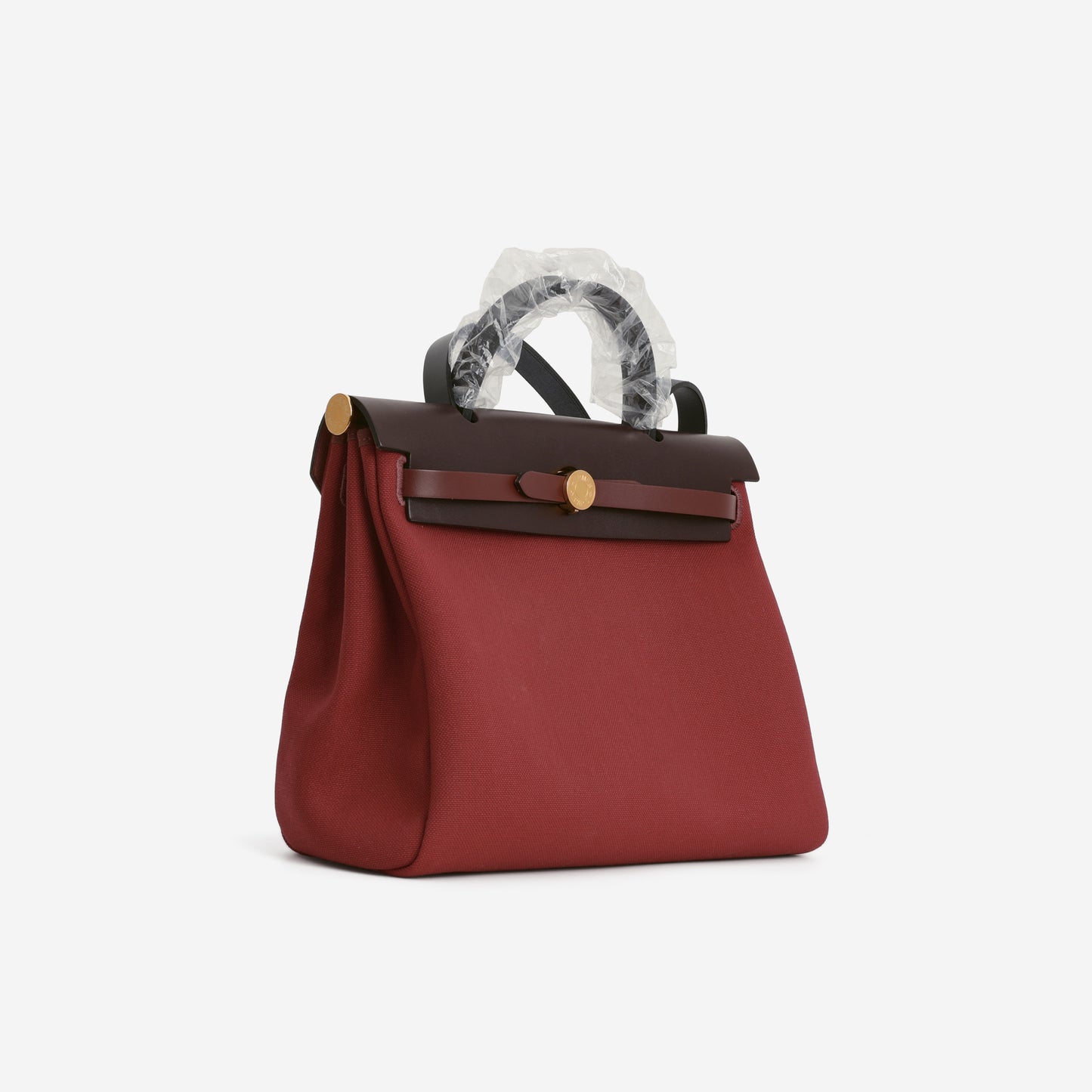 Hermès Herbag 31 - Rouge Grenat Canvas / Rouge Sellier / Rouge H Hunter | Gold Hardware - Bagista