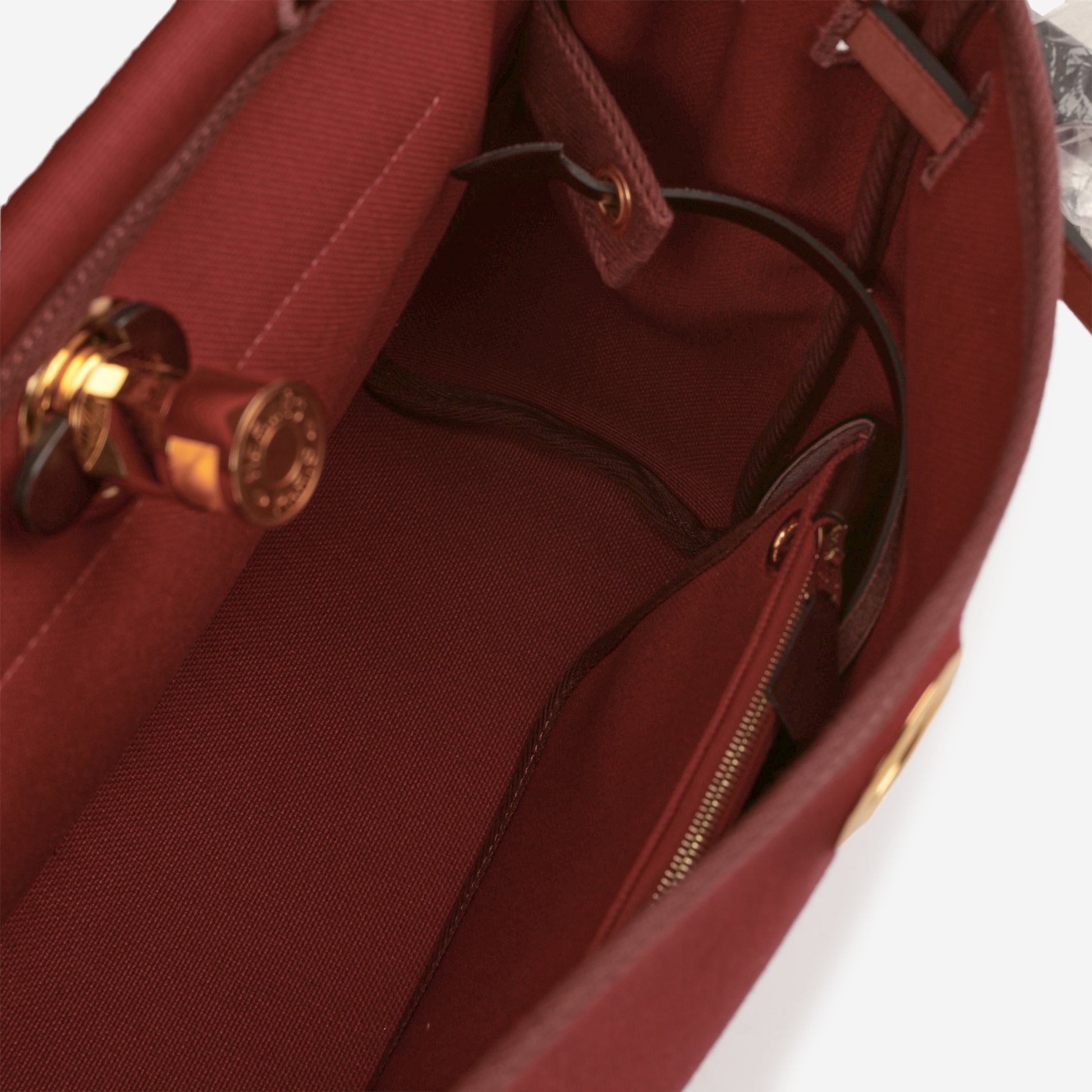 Hermès Herbag 31 - Rouge Grenat Canvas / Rouge Sellier / Rouge H Hunter | Gold Hardware - Bagista