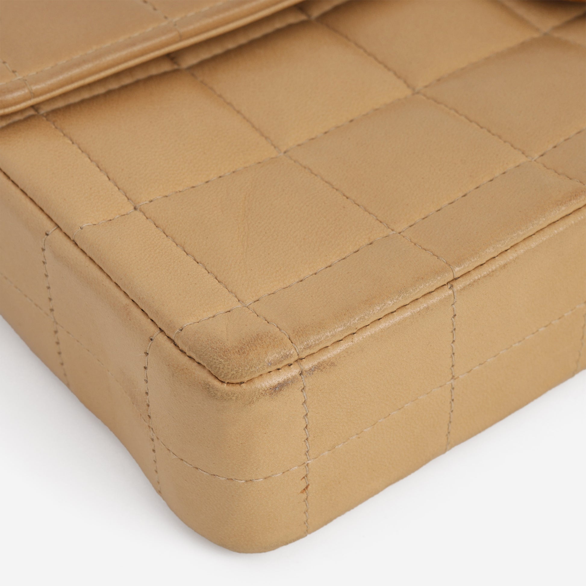 Chanel East West Chocolate Bar - Beige Lambskin | Gold Hardware - Bagista