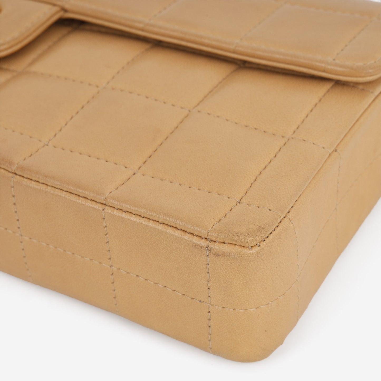 Chanel East West Chocolate Bar - Beige Lambskin | Gold Hardware - Bagista