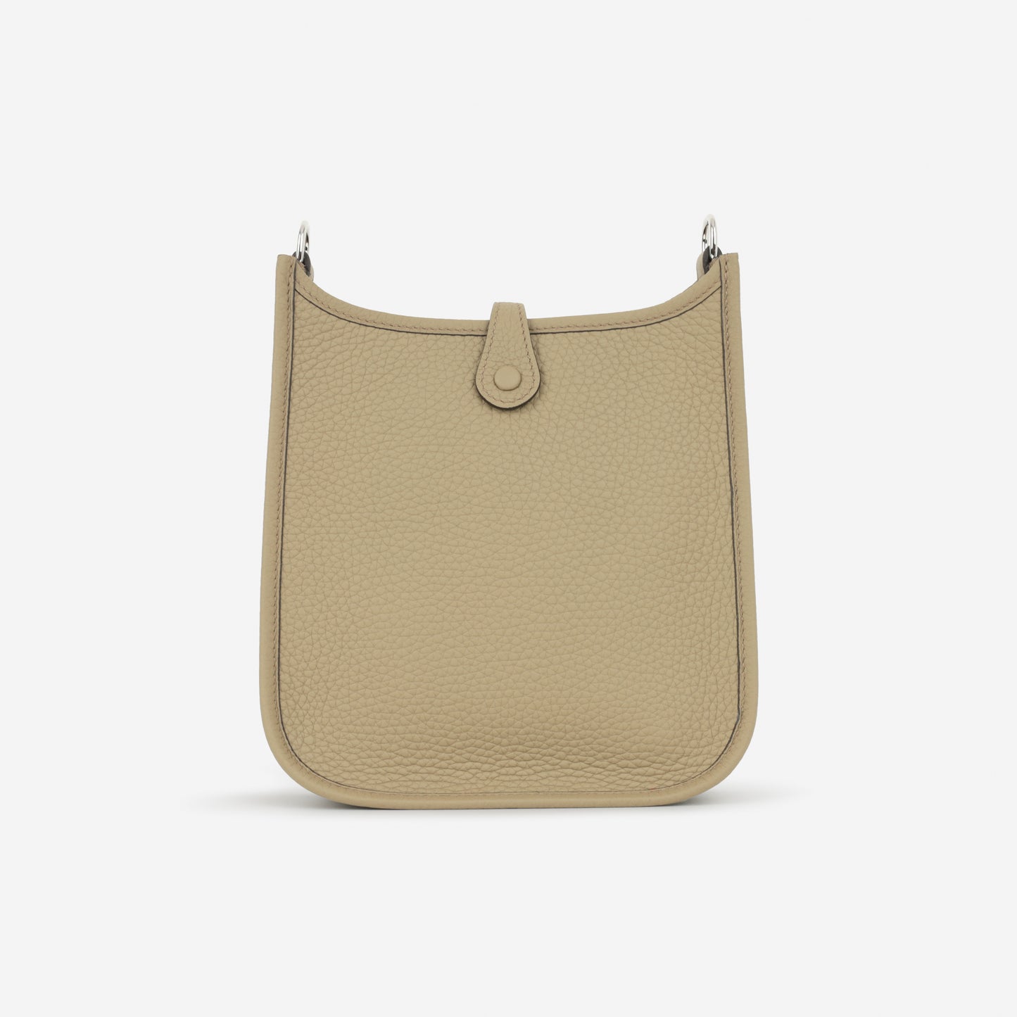 Hermès Mini Evelyne 16 - Beige Marfa Clemence / Gris Pale & Beige Marfa Strap | Palladium Hardware