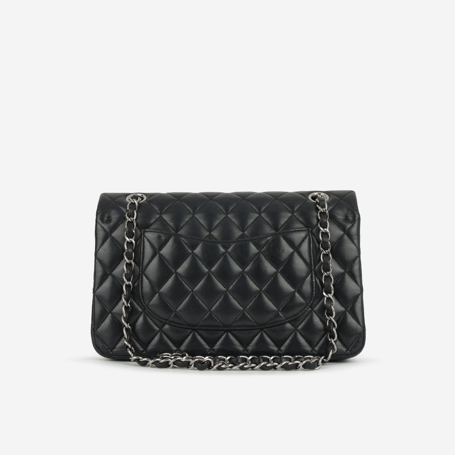 Chanel Medium Classic Flap - Black Lambskin | Silver Hardware