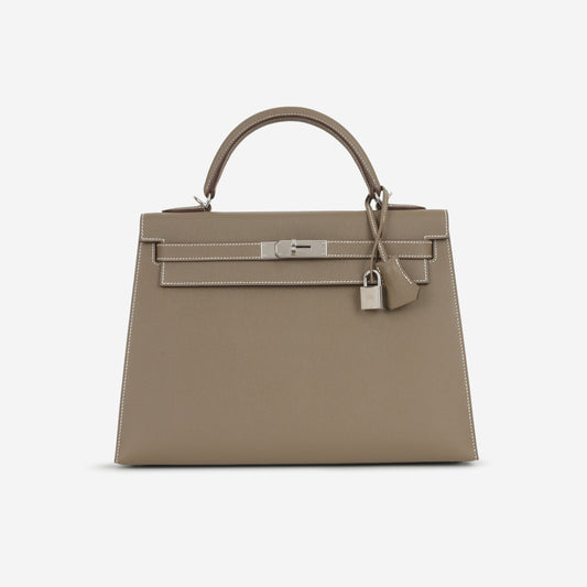 Hermès Kelly 32 - Etoupe Epsom | Palladium Hardware