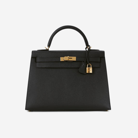 Hermès Kelly 32 - Black Epsom | Gold Hardware