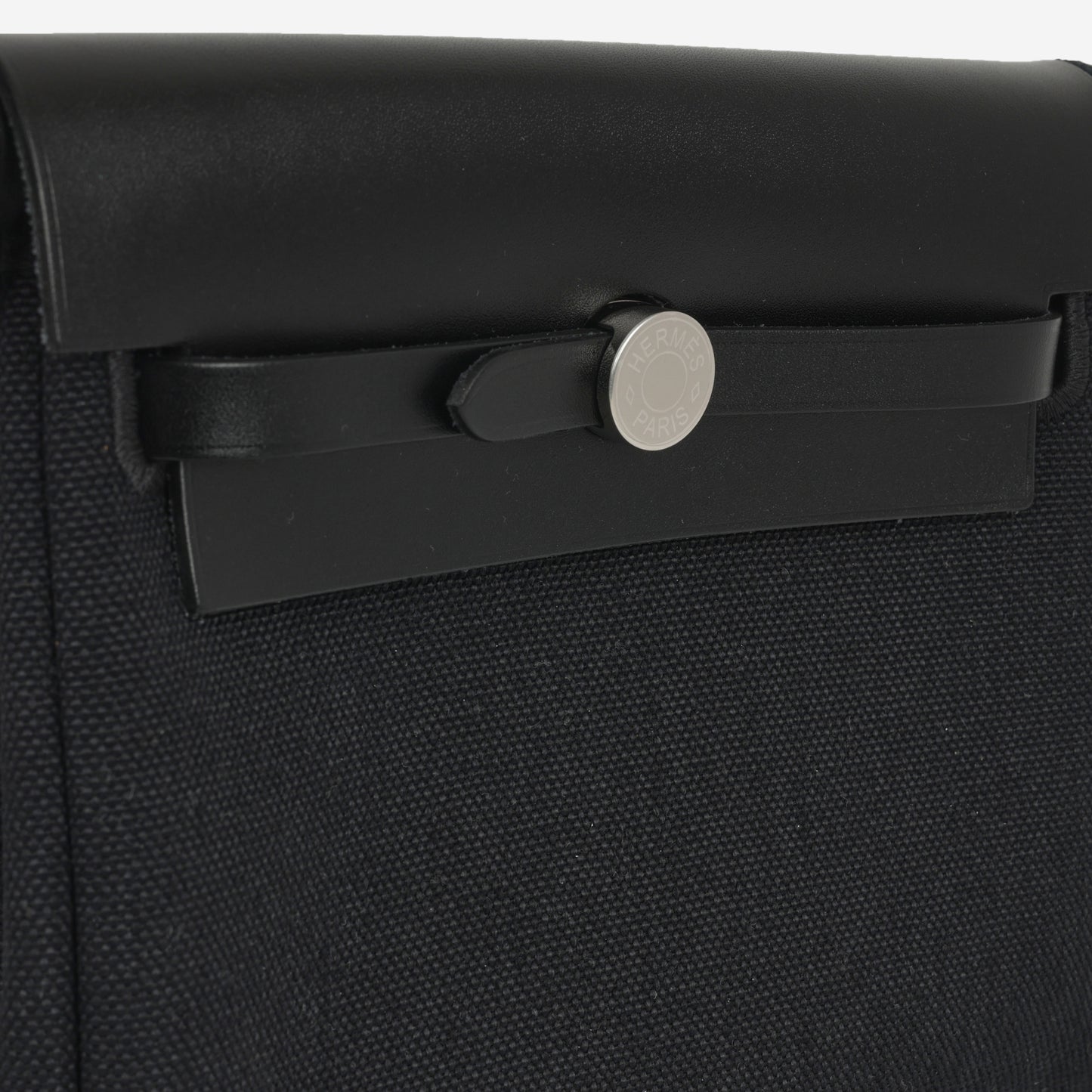 Hermès Mini Herbag 20 - Black Toile / Hunter | Palladium Hardware