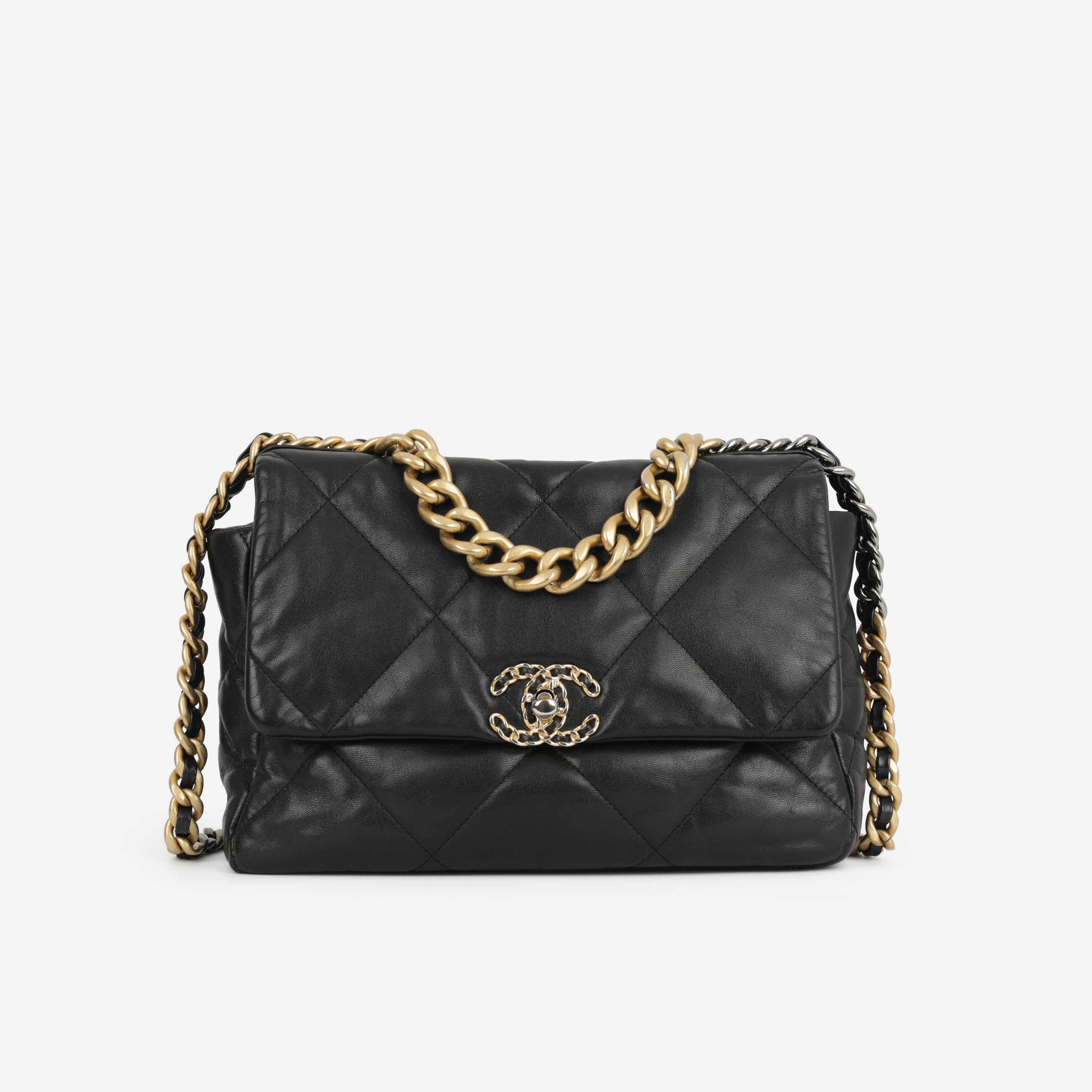 Chanel Chanel 19 Flap Bag Large - Black Lambskin | Pre-Loved ...